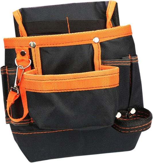  Porte-outils Ceinture Pochette Rangement Outils Ceinture Réglable Toile Oxford Multipoche Convient Pour Électriciens Ateliers Soudeurs Bricole, Orange