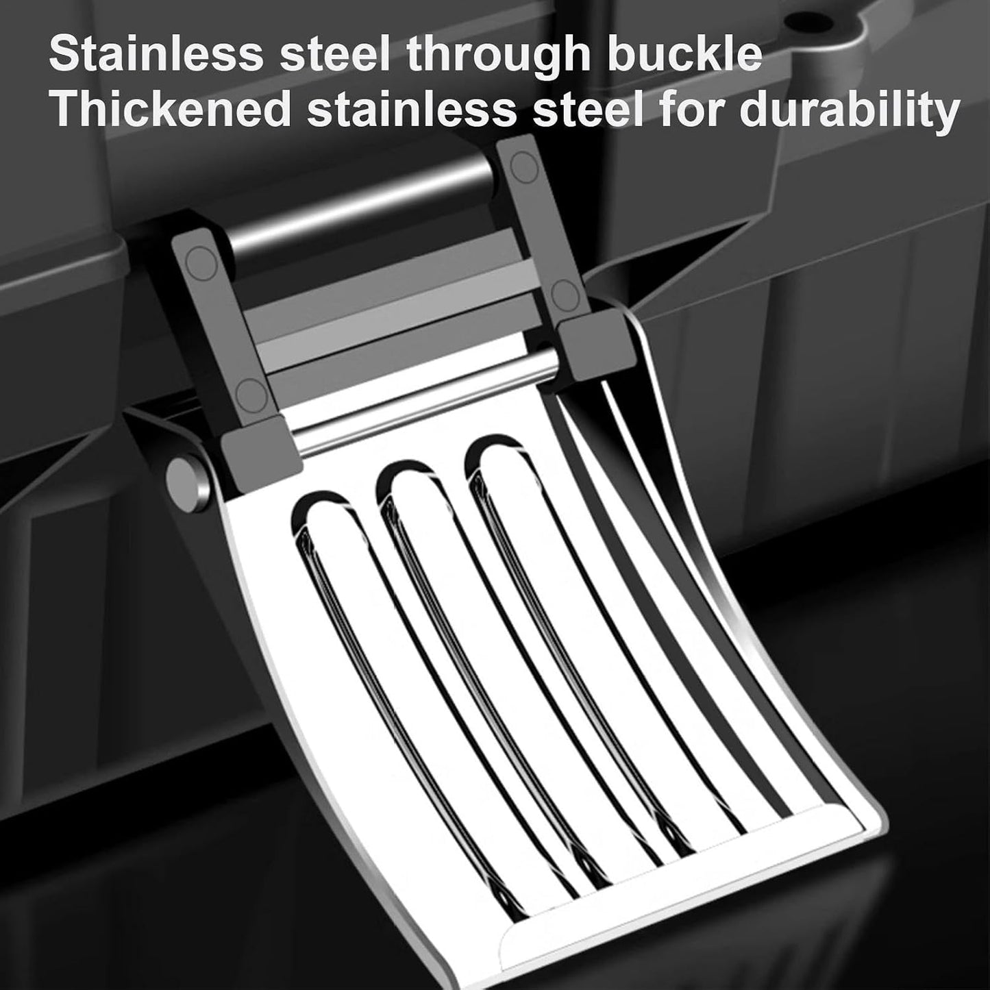 GENERIC Boîte à Outils De Quincaillerie, Organiseur De Matériel étanche à 3 Couches | Boîte à Outils Robuste Multifonctionnelle De Grande Capacité Avec Boucle En Acier Inoxydable Pour Mécanique, Industriel