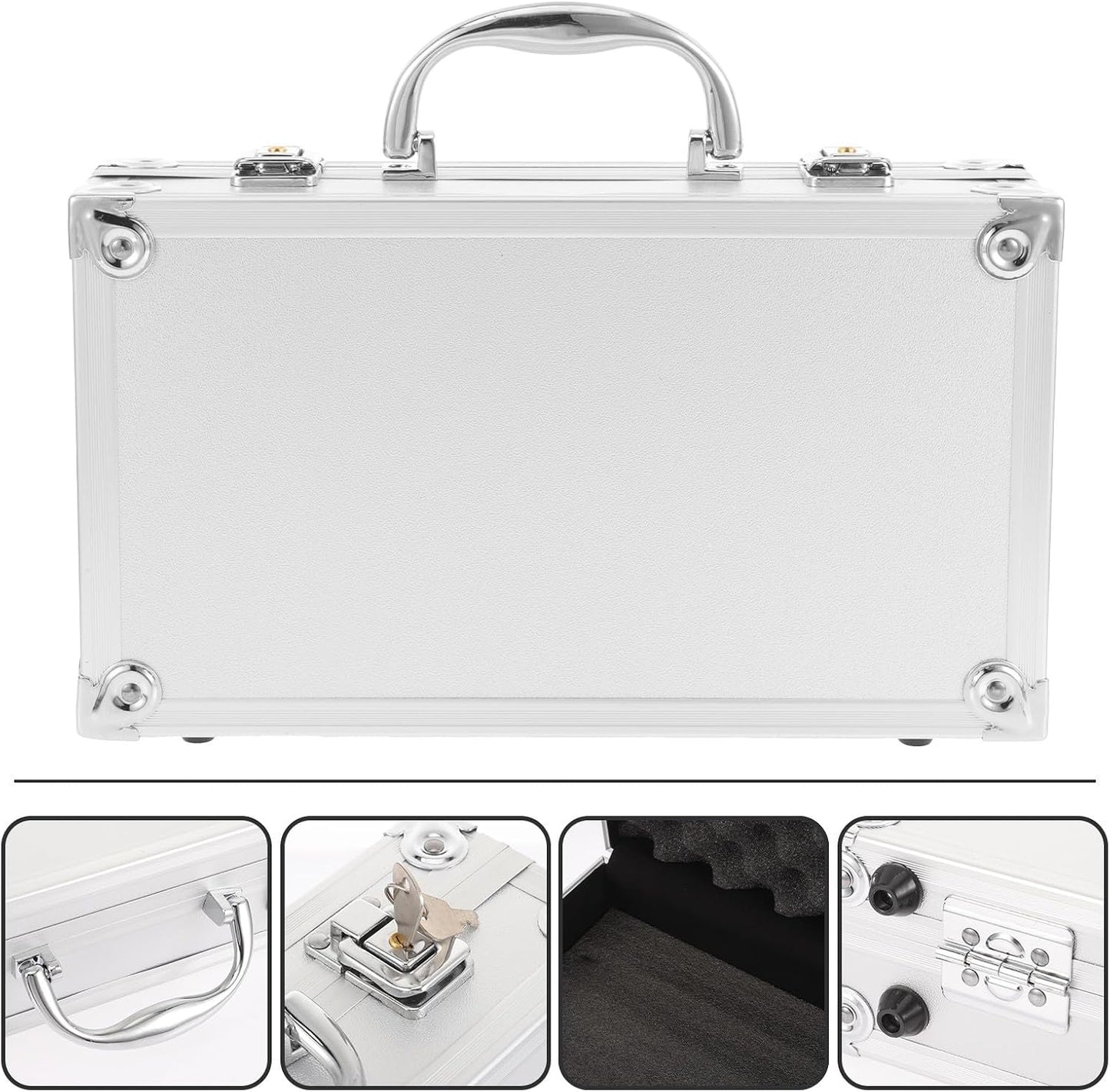  Boîtier En Aluminium Robuste Et Facile à Ouvrir, Boîte à Remède Multi-usages Pour Maison Et Bureau, Alliage D'aluminium Argenté, Rangement Pratique Et Compact