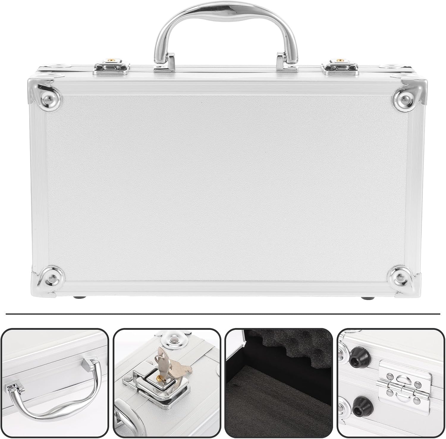  Boîtier En Aluminium Robuste Et Facile à Ouvrir, Boîte à Remède Multi-usages Pour Maison Et Bureau, Alliage D'aluminium Argenté, Rangement Pratique Et Compact