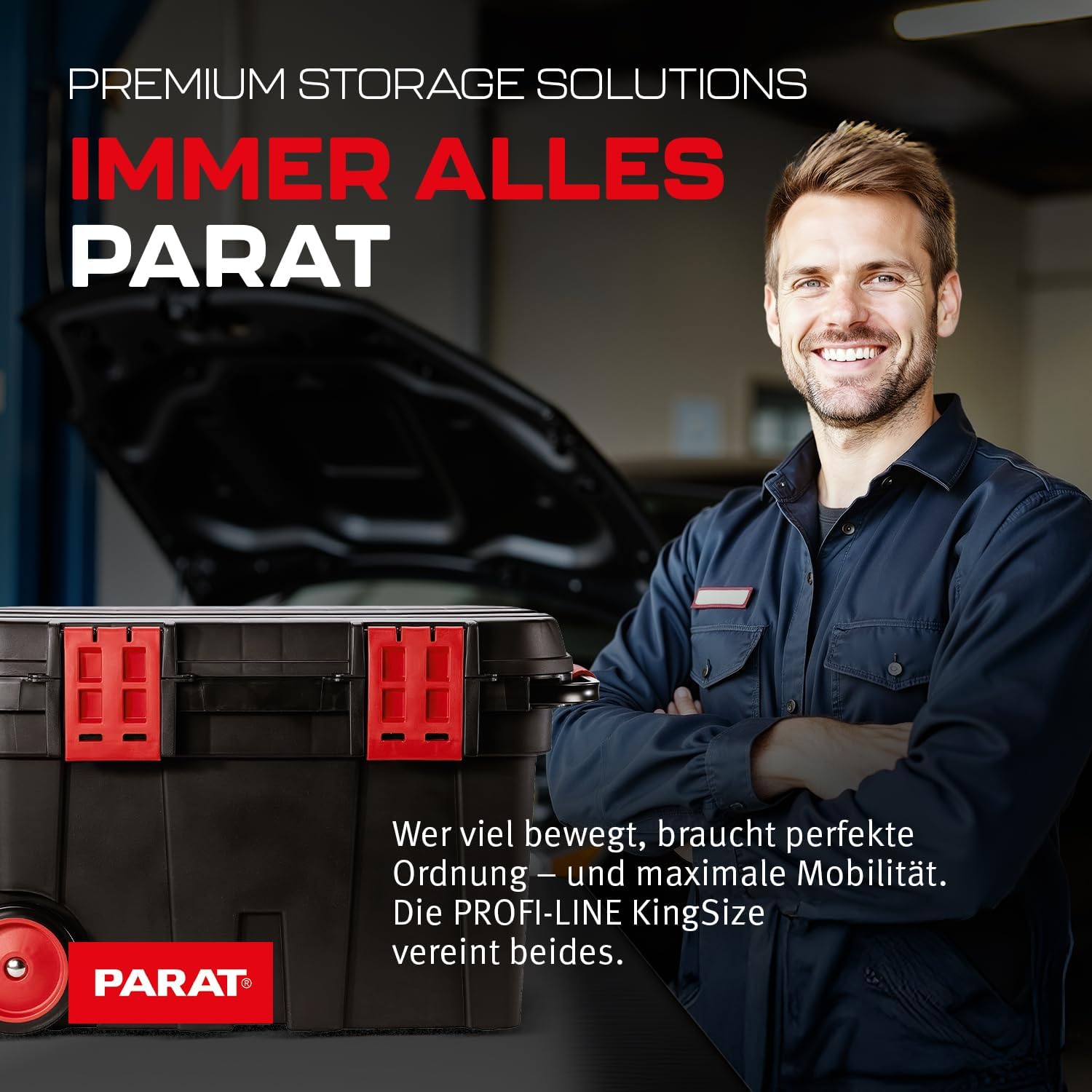  Parat Valise Spéciale PROFI-LINE KingSize (taille XXXL / Conteneur à Outils Enroulable / Boîte à Outils Noire, Sans Outils) 5814500391