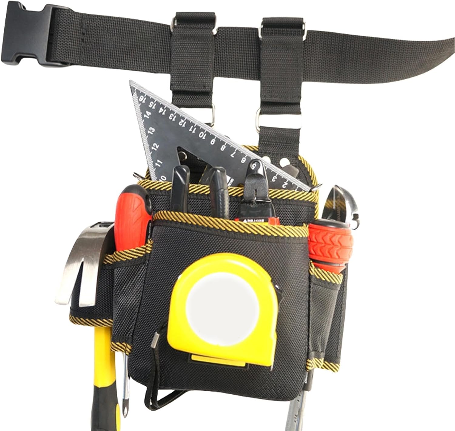  Sac à Outils De Ceinture, Pochette D'électricien, Pochette à Libération Rapide, Organiseur De Plusieurs Poches Avec Design Robuste Et Imperméable Pour électriciens, Menuiserie Ou Travail En Plein Air