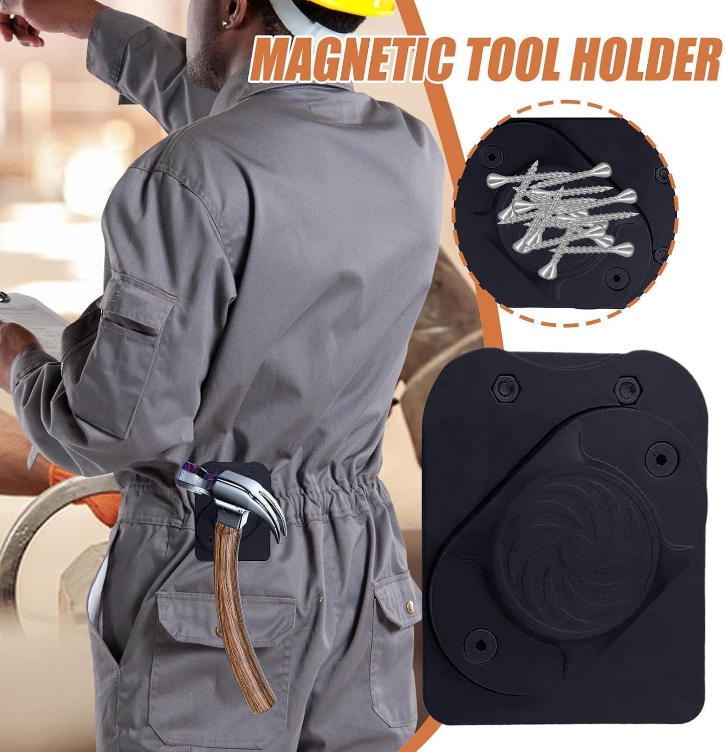  Porte-Outils, Organisateur Magnétique, Aimant Puissant Sécurise Les Tournevis, Marteaux, Clous, Boulons Parfaitement, Design Intelligent Pour Garder Les Outils Ordonnés, Clip De Ceinture Pour Les