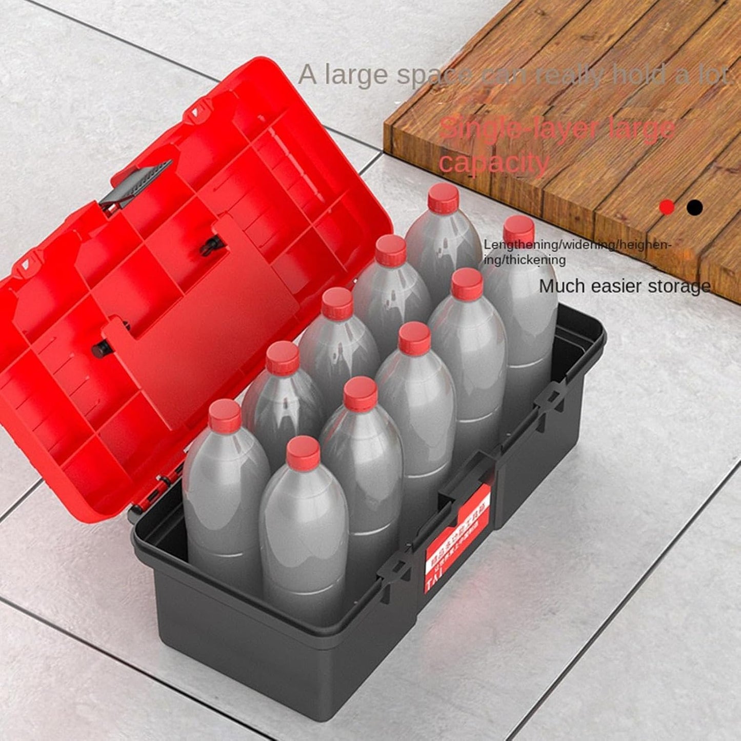  Boîte à Outils Facile D'accès, Conteneur à Outils Portable, Rangement De 11,8 Pouces Avec Poignée, étui Robuste Authentique, Garniture D'atelier Au Design Compact, Accessoire De Voyage Pour La Maison