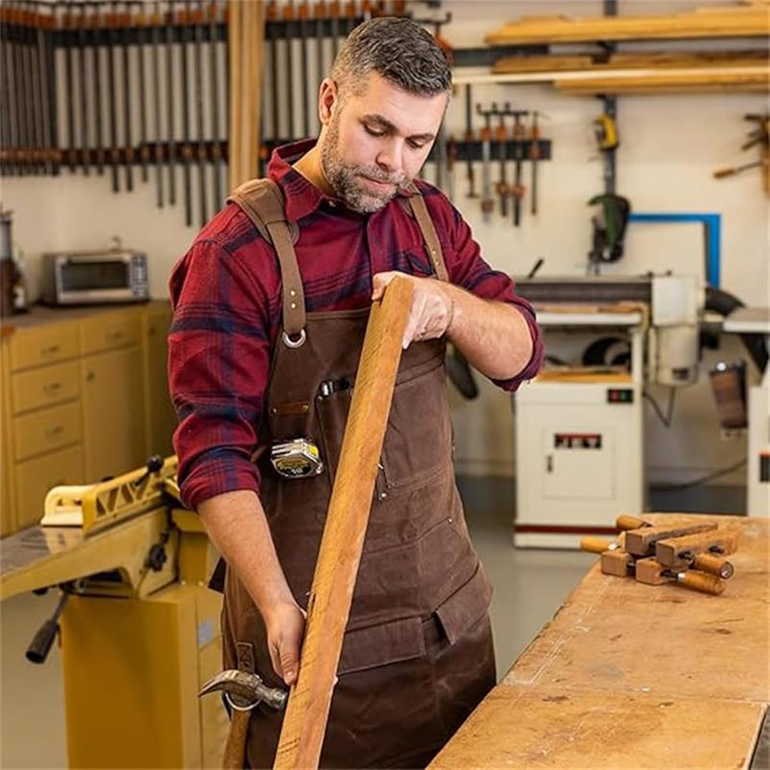  Tablier De Rangement Universel Pour Outils, Avec Large Poche, Bords Scellés, Travail Du Bois, Peinture, Sangle, Organisateurs D ' Outils Réglables