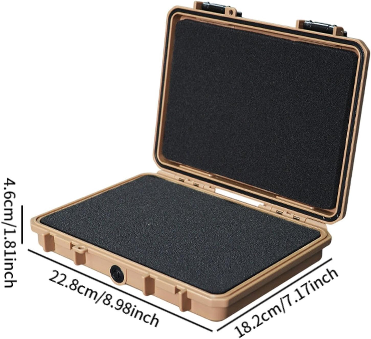  Boîte De Rangement étanche Et Robuste, Organiseur D'équipement, Conteneur De Transport Rigide, Boîte à Outils Multifonctionnelle Avec Insert, Kaki