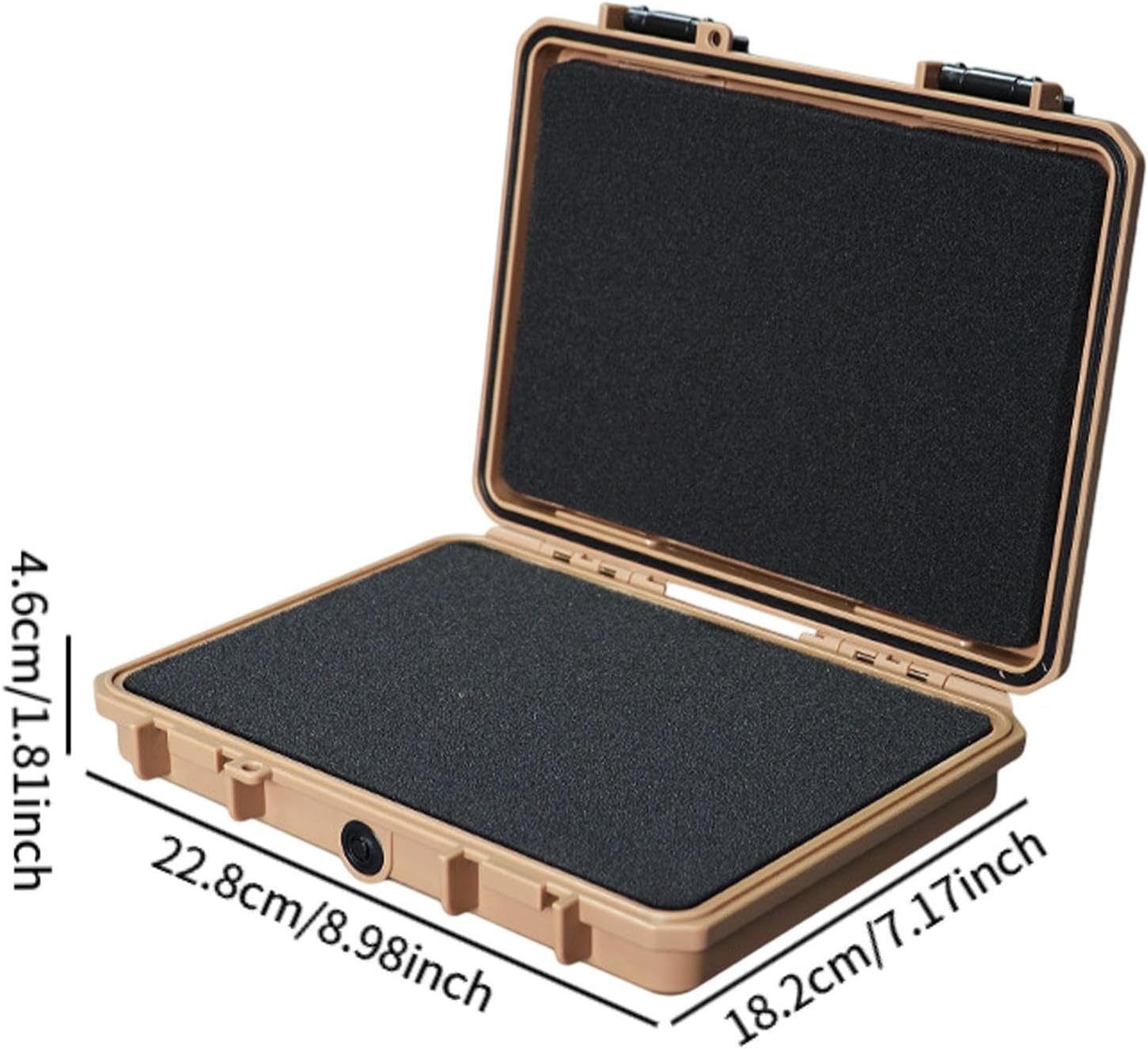  Boîte De Rangement étanche Et Robuste, Organiseur D'équipement, Conteneur De Transport Rigide, Boîte à Outils Multifonctionnelle Avec Insert, Kaki