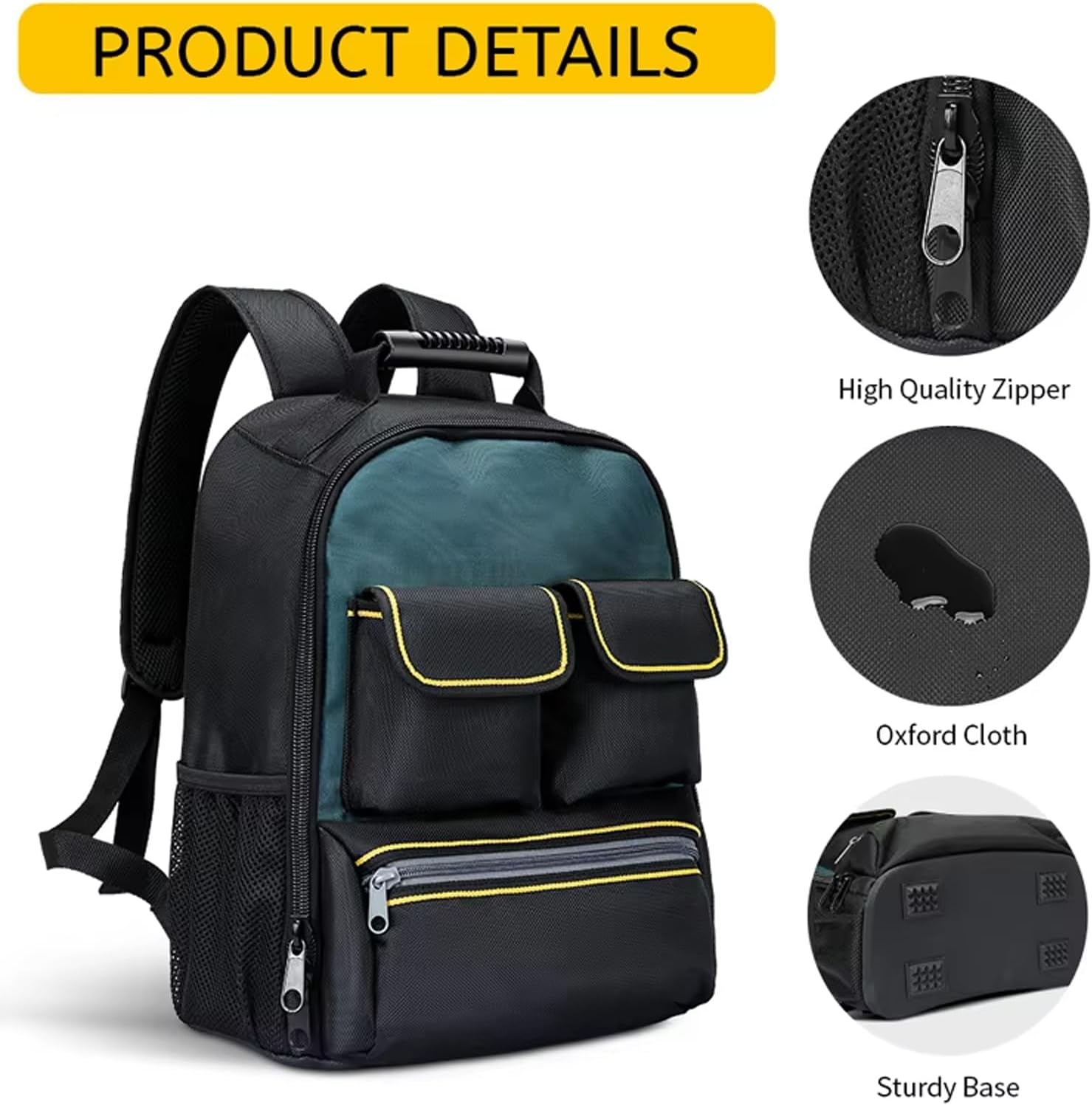  Sac à Dos à Outils Multi-poches Pour électriciens, Techniciens Et Techniciens En Tissu Oxford Résistant à L'usure Sac à Bandoulière Organisateurs Transporteurs