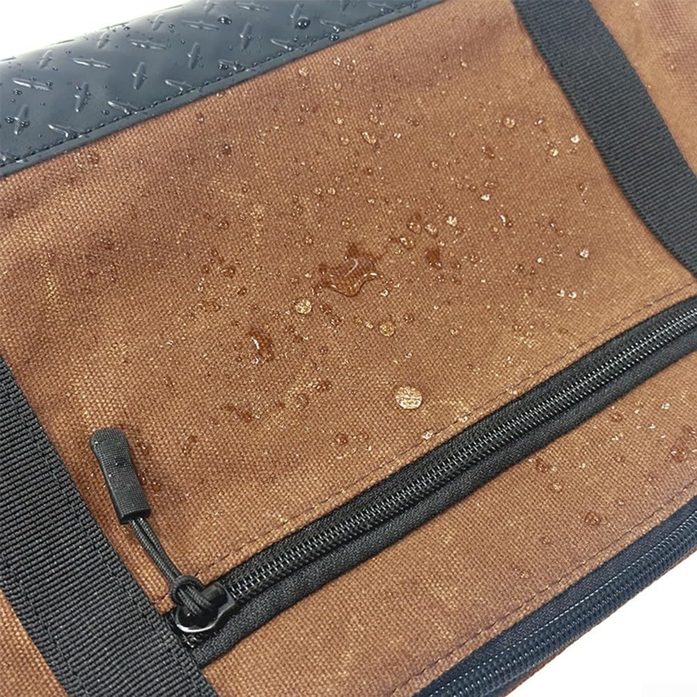  Sac à Outils En Toile Robuste Avec Fond Renforcé Pour Le Rangement Des électriciens Et Du Matériel De Camping En Plein Air, Pochette Résistante à L'usure De Grande Capacité (A)