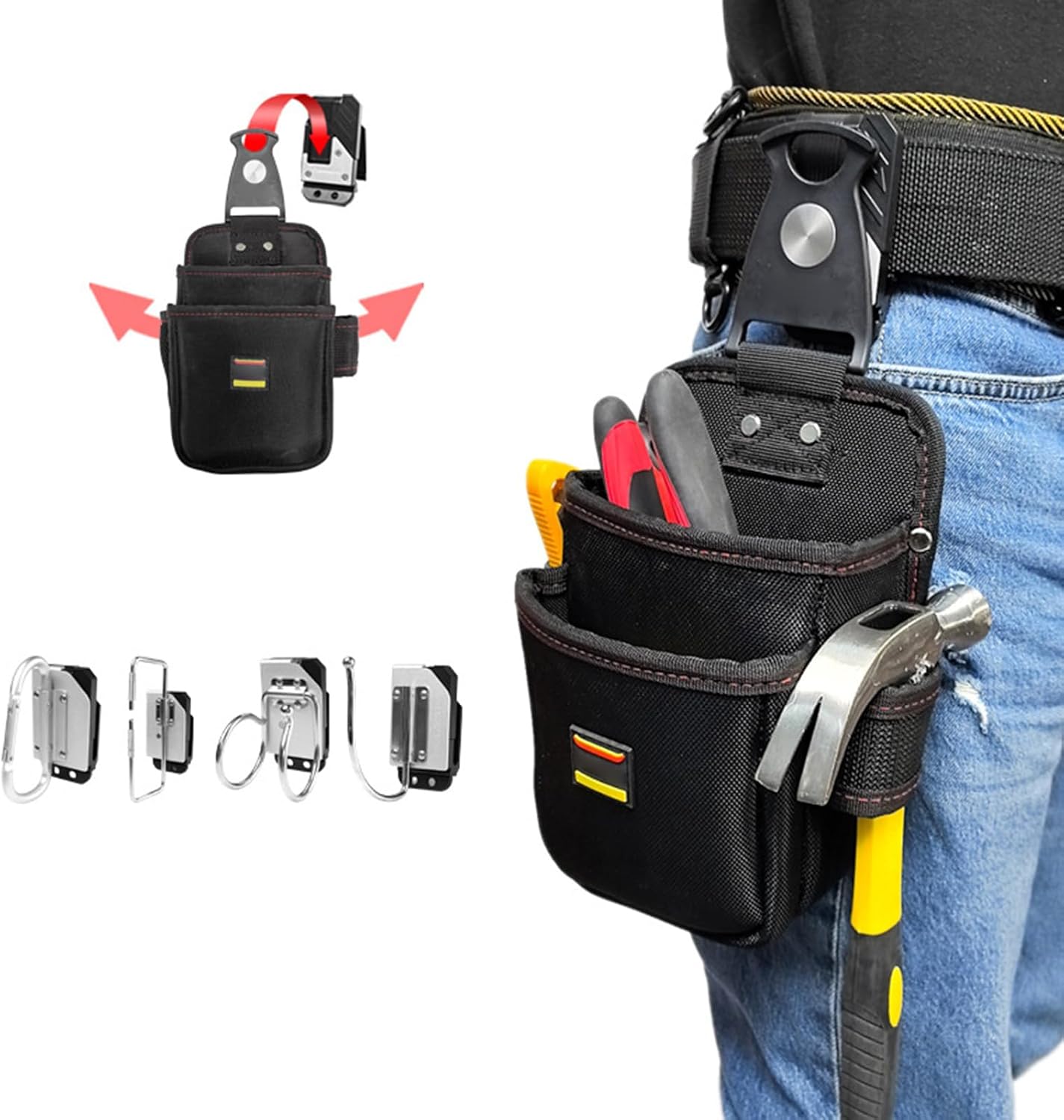  Porte-outils De Ceinture - Porte-outils Pour Entretien, Ceinture Multi-usages Imperméable Pour Intérieur Extérieur Bâtiment Peinture Toit