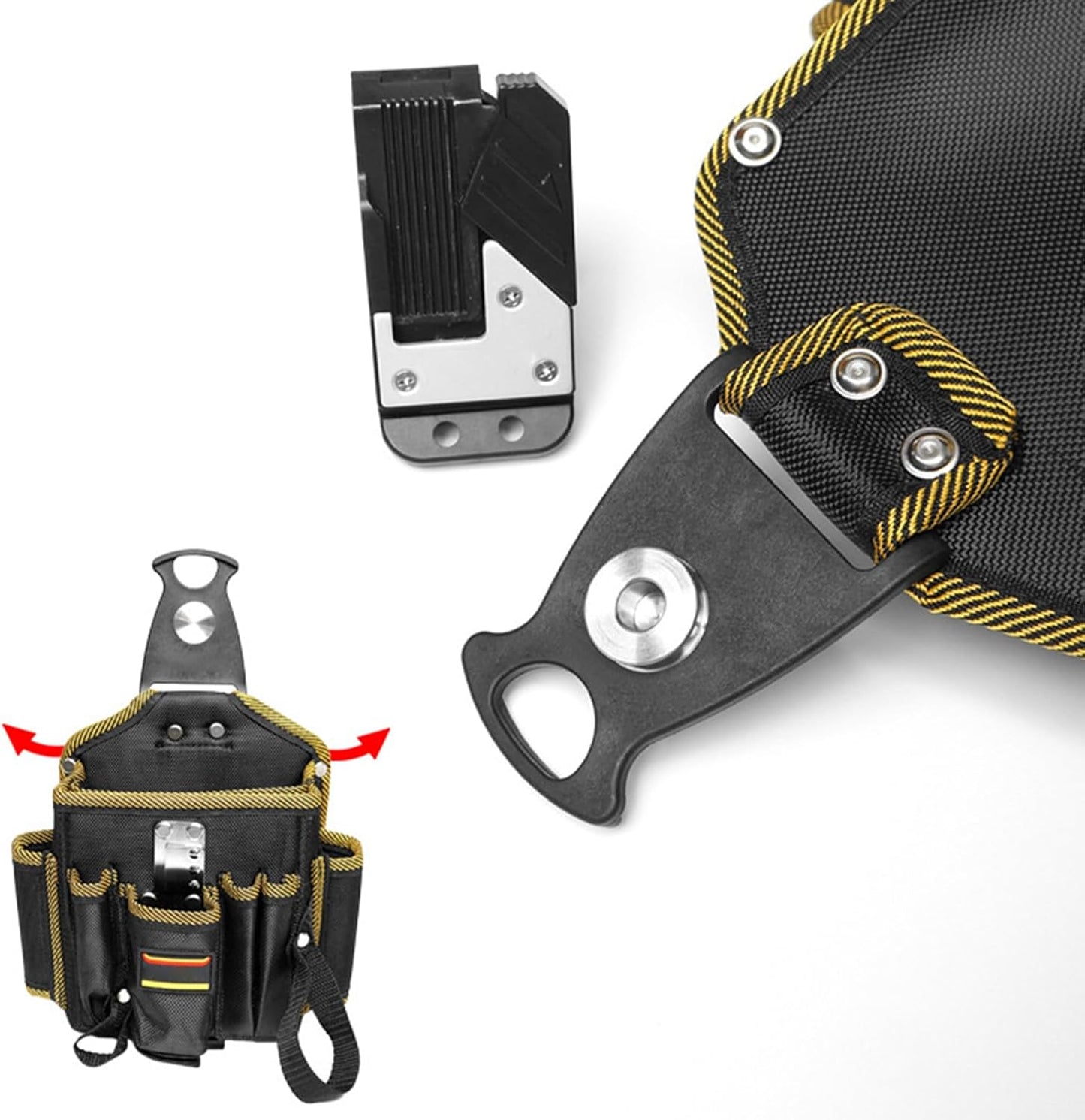  Sac Ceinture à Outils Pour Électricien,Poche De Taille Multi-poche Pour Technicien Électricien - Ceinture Holster Utilitaire Légère Pour Personnel De Travail Coiffeurs Couvreurs