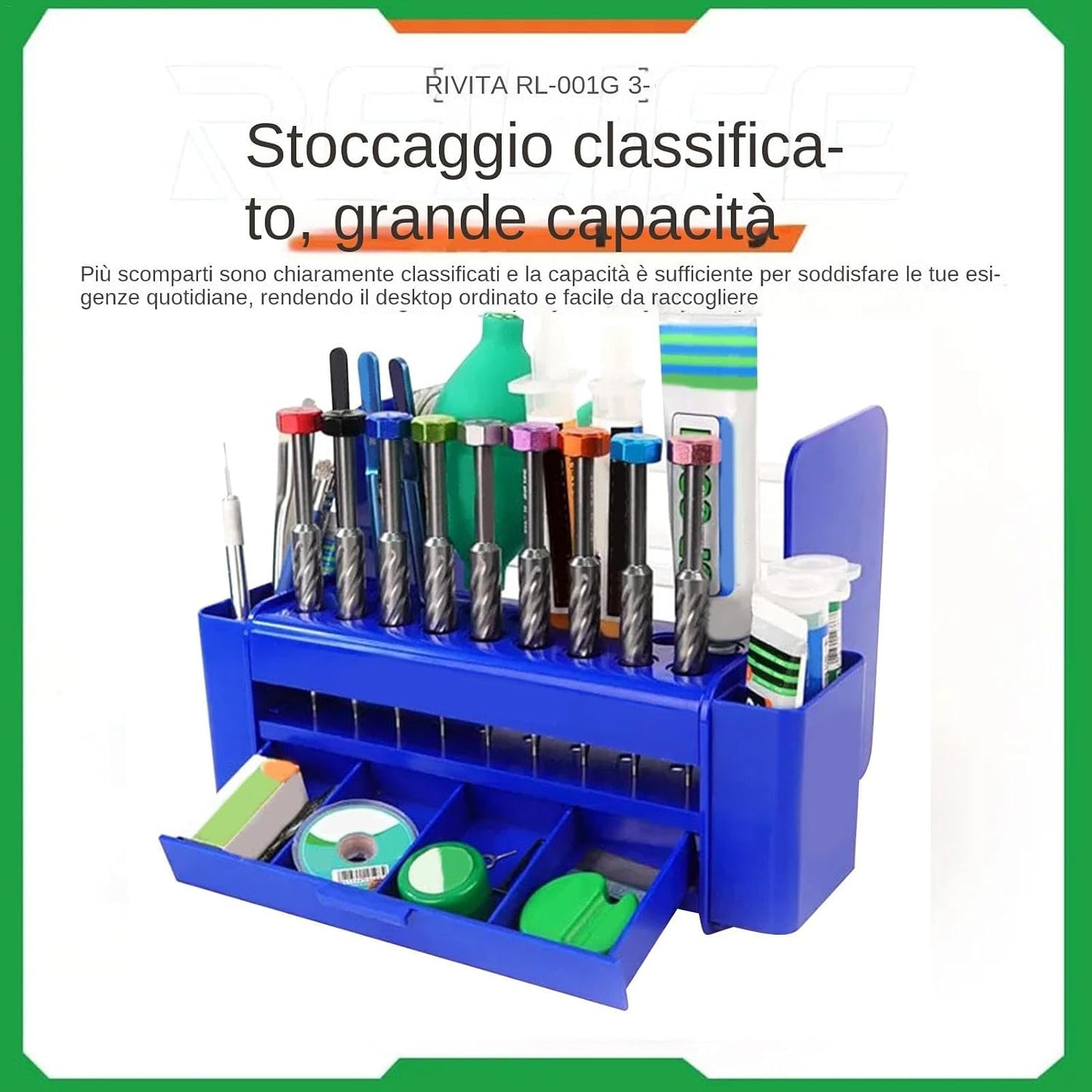 Genérico Organiseur D'outils 26 Trous | Compact Maintenance Kit | Tool Box, Professional Tool Organizer, Conteneur De Stockage Polyvalent, Easy Access Tool Box, Portable Maintenance Toolbox, Home Workshop