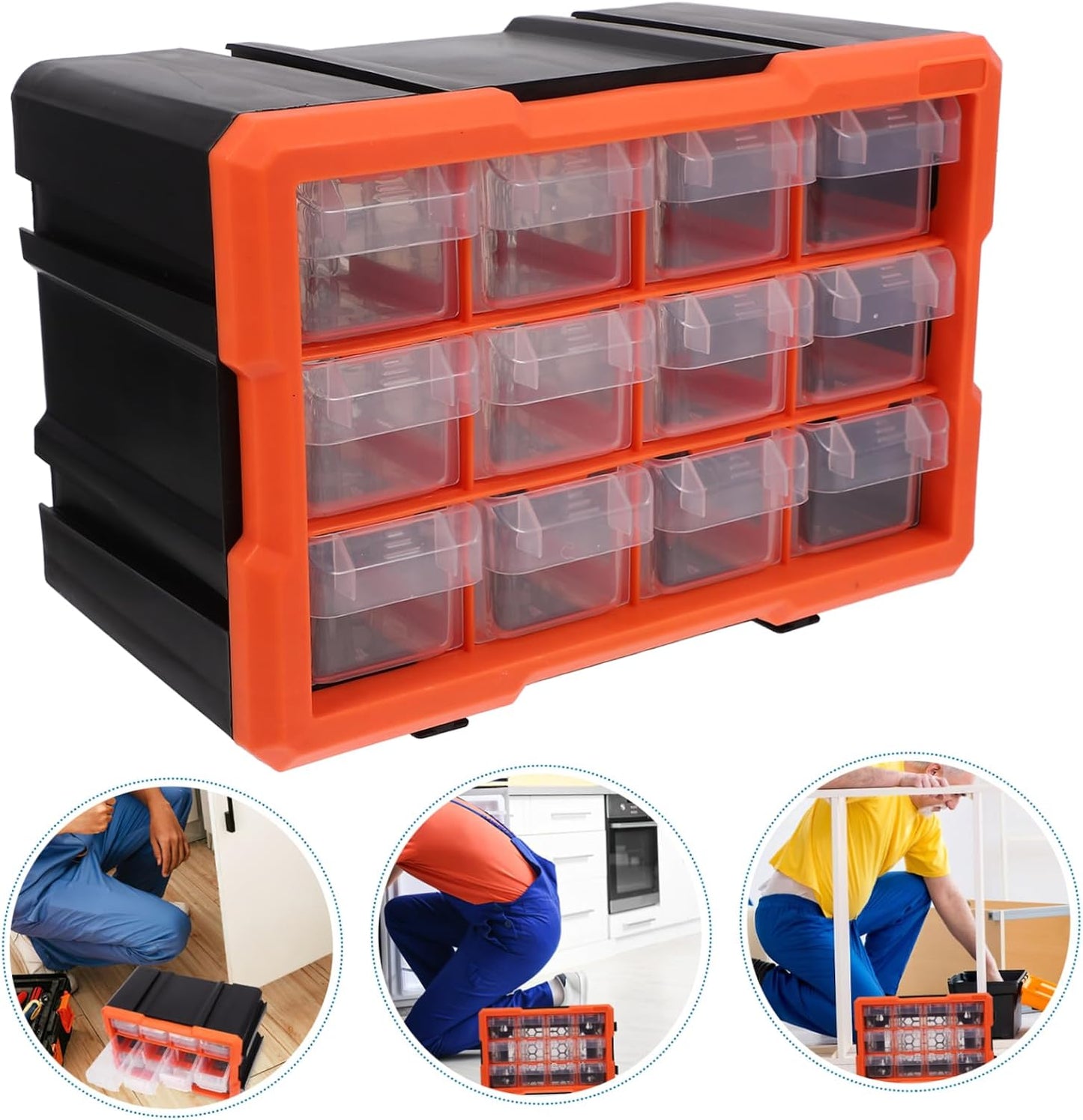  Housoutil Organisateur Armoire à Outils Plastique Avec Plusieurs Compartiments Boîte à Outils Pour Petites Vis Et Boulons Pour Rangement De Composants Électroniques Quincaillerie