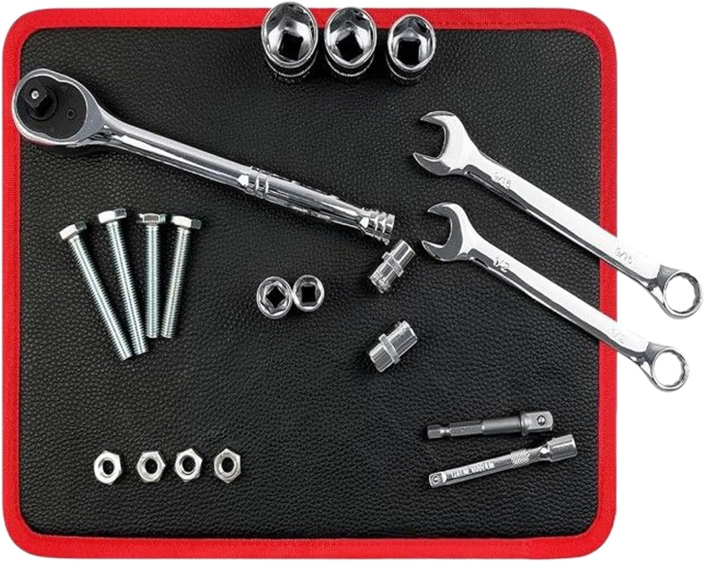  Tapis à Outils Magnétique – Organiseur De Boulons Magnétiques Pour Réparation Automobile | PVC Avec Aimant Puissant, Tampon à Outils Flexible Pour Le Travail Des Métaux, Le Travail Du Bois, Les