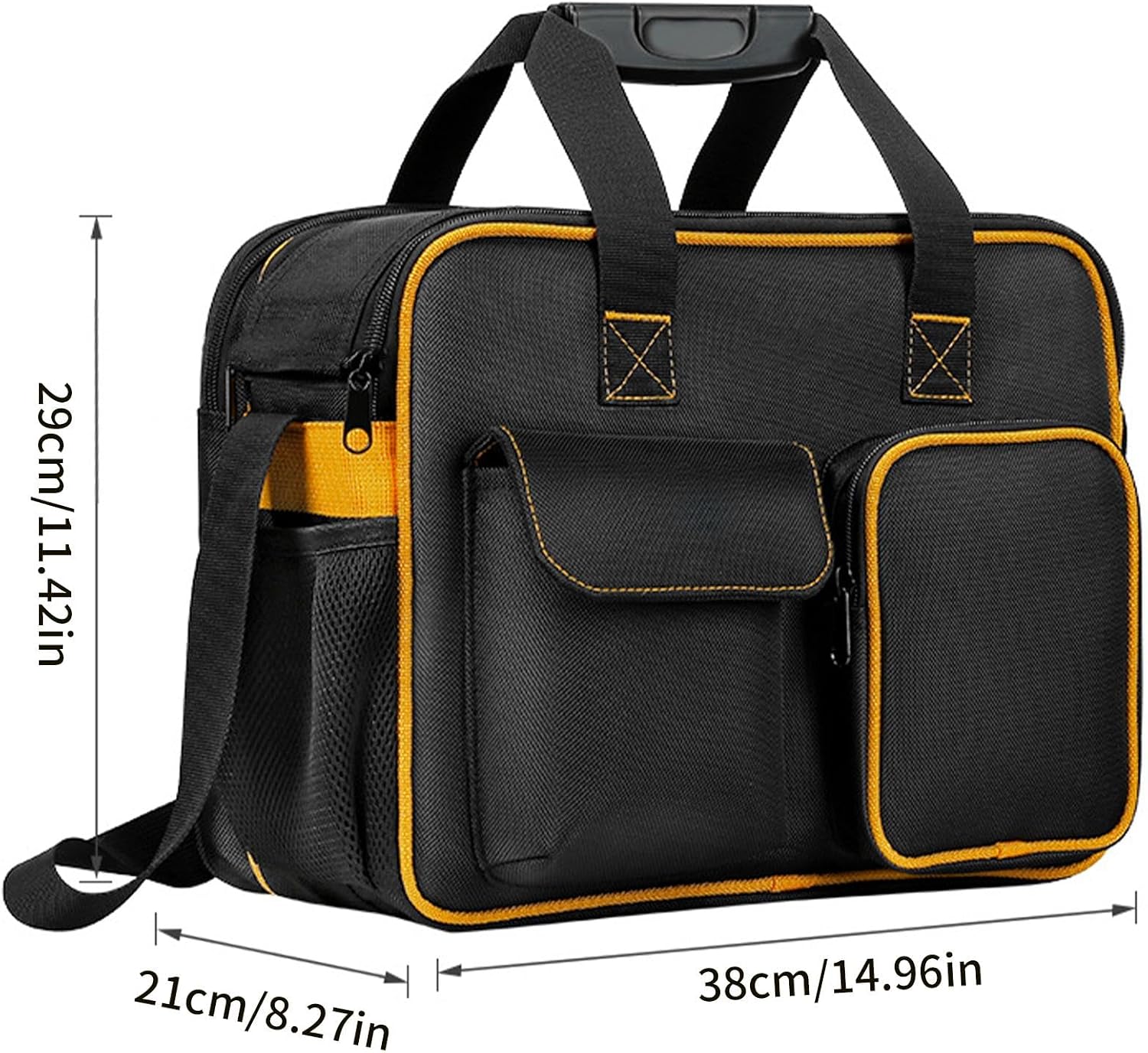  Sac à Outils Pour Technicien De Grande Capacité, Sac à Outils Pour électricien,Sac à Outils En Toile Fourre-tout Robuste De Grande Capacité | Organisateur D'outils Portable Avec Bandoulière Pour
