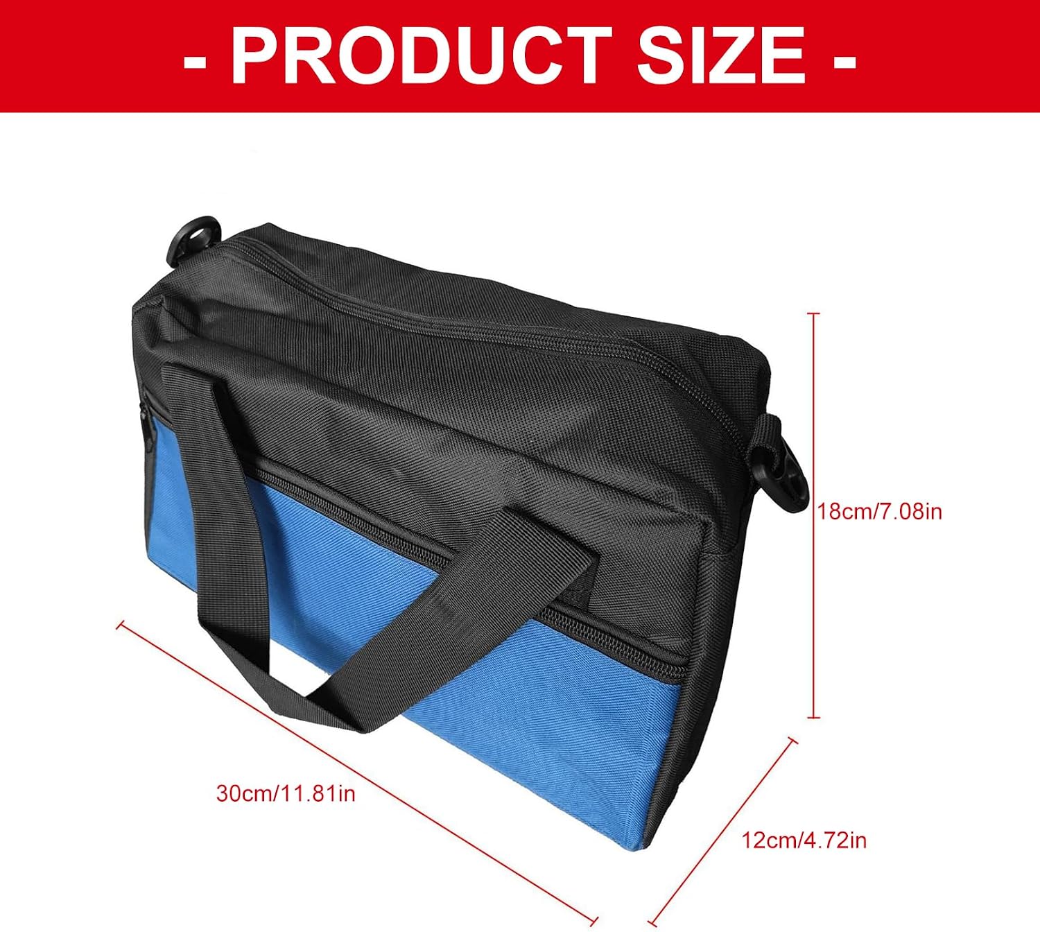  Porte-outils Extra Large à Fermeture éclair Avec Compartiment De Grande Capacité, Parfait Pour Organiser L'ensemble De Réparation Automobile, Sac Léger En Métal