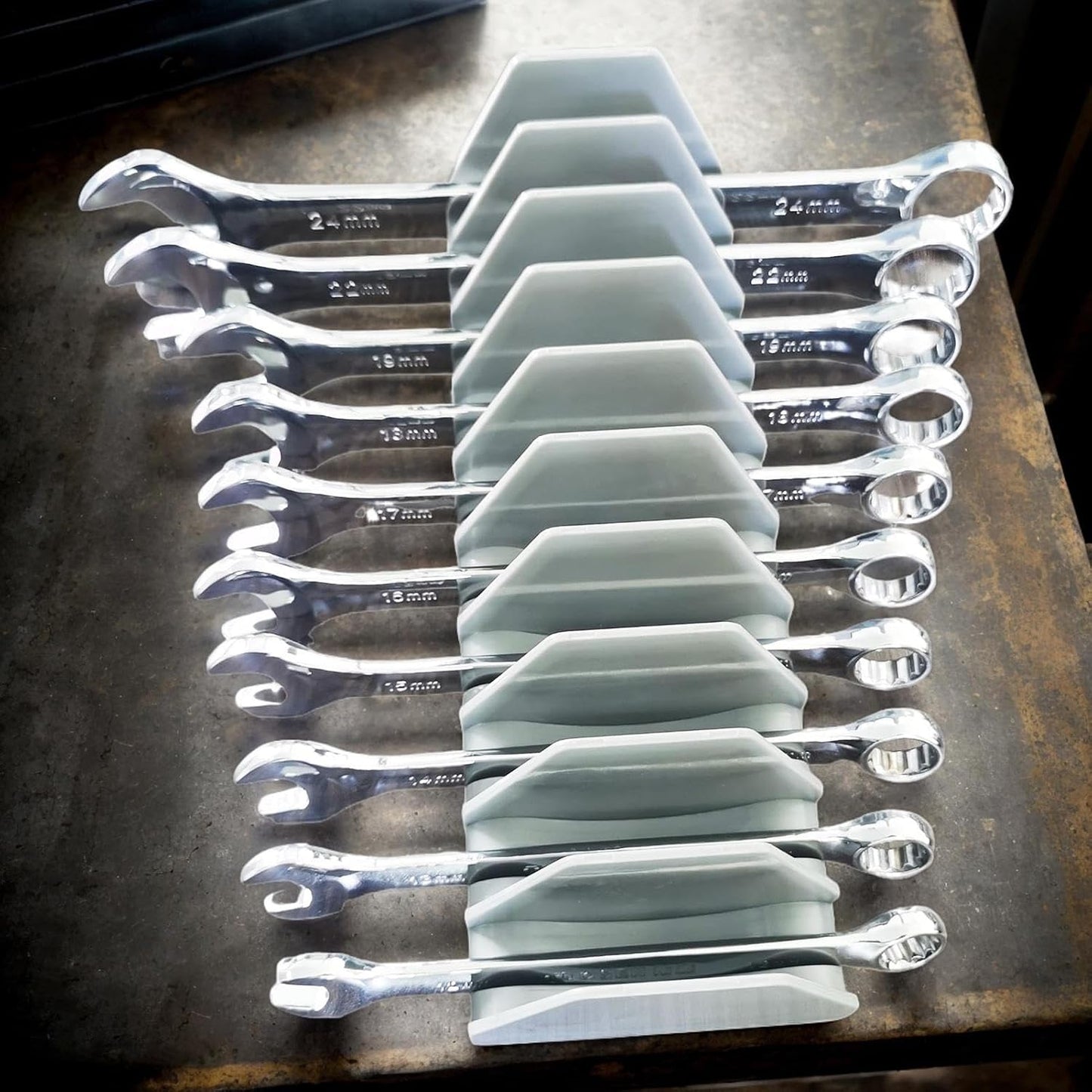  Organisateur De Clés Plates - Porte-Clés Et Organisateurs De Clés - Boîtier À 10 Fentes Avec Tiroir Pour Tournevis Et Étui À Extension Pour Garage Atelier Mécanique