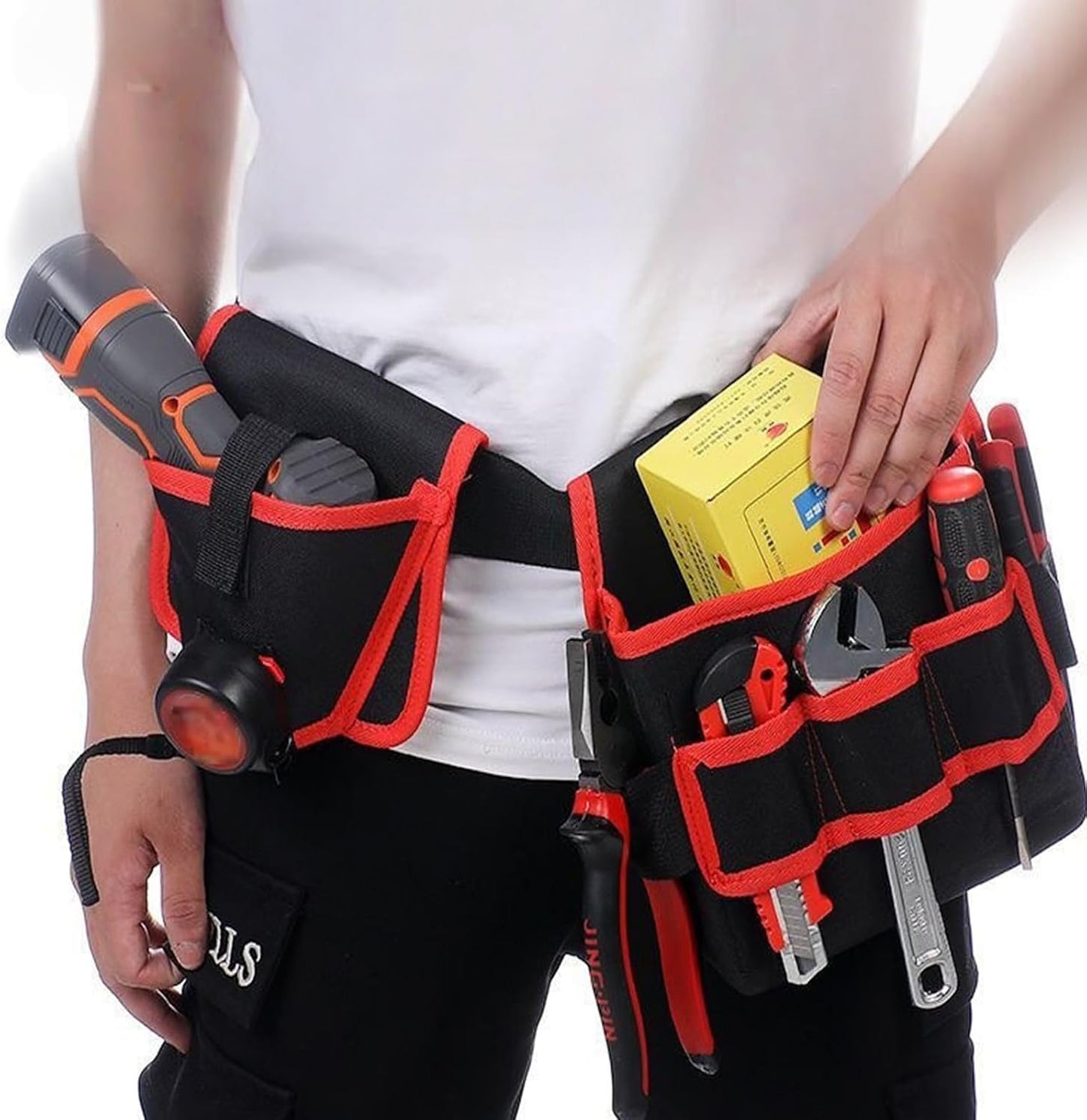  Sac Banane Rotatif Professionnel En Tissu Déchirable Multi-angles Pour électriciens, Charpentiers, Sac Banane Rotatif Professionnel En Tissu Déchiré, Multi-angles