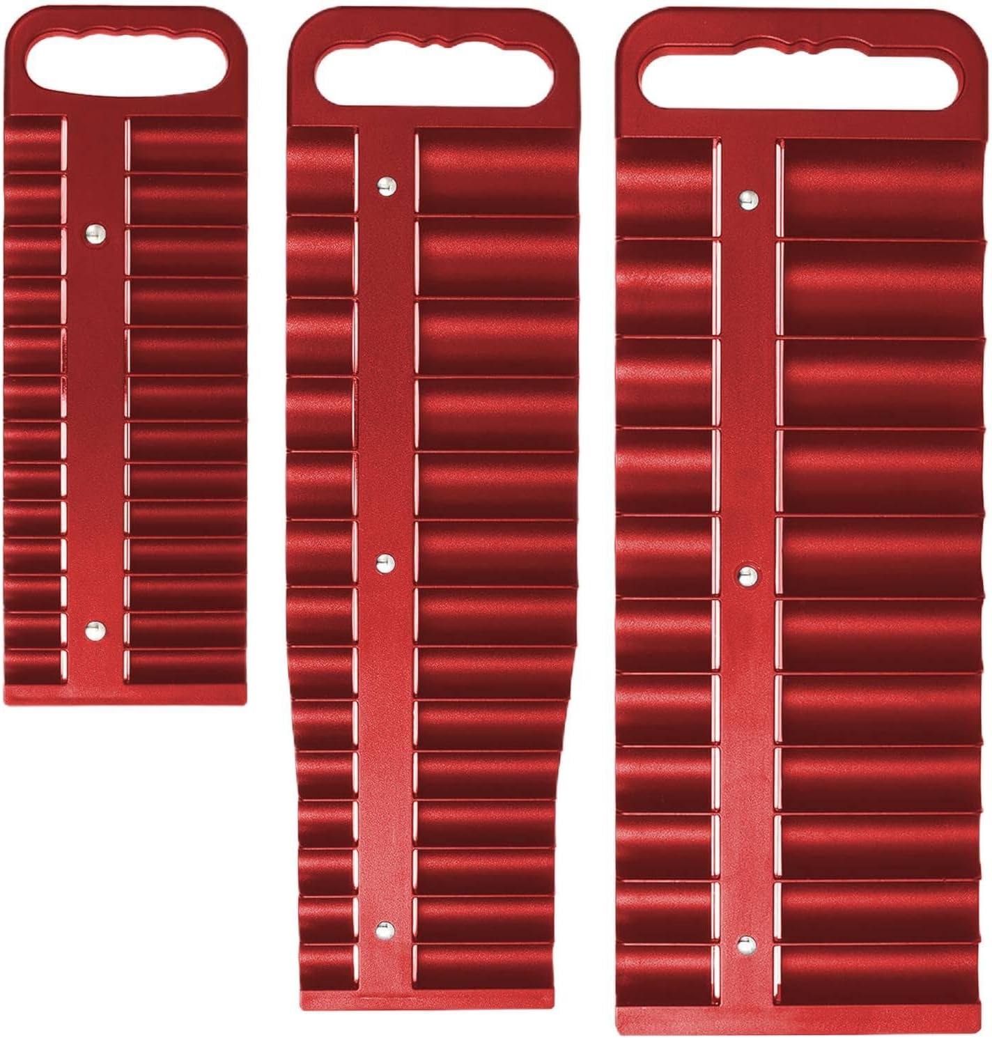 GENERIC Lot De 3 Organiseurs Magnétiques Pour Outils - Support De Douille Magnétique Et Plateau De Rangement - Rangement D'outils Pour Garage, Atelier, Mariages, Anniversaires Et Noël - 29 X 8 Cm