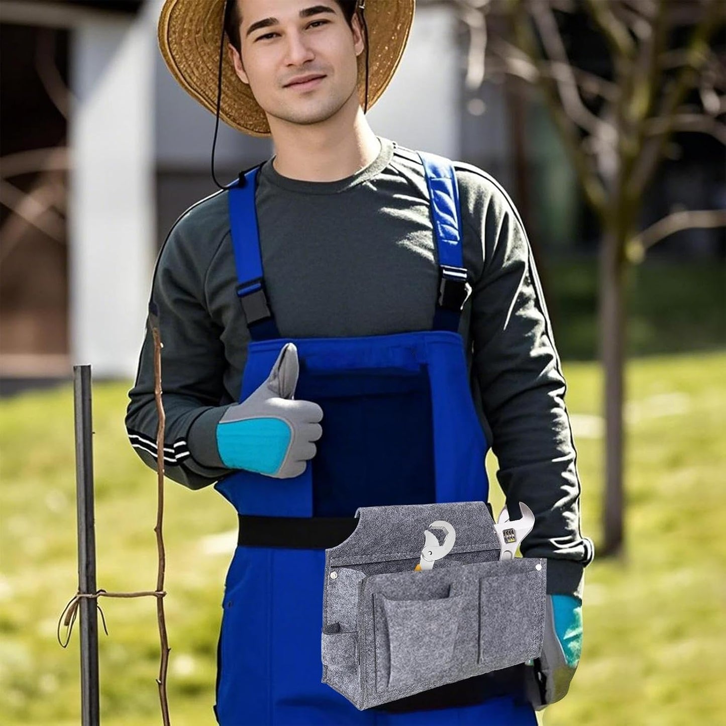 GENERIC Sacs De Ceinture à Outils, Sac De Jardinage Tablier Banane - Bandoulière Réglable Sac Utilitaire Robuste Pour électricien Menuisier Construction Jardinage Plomberie