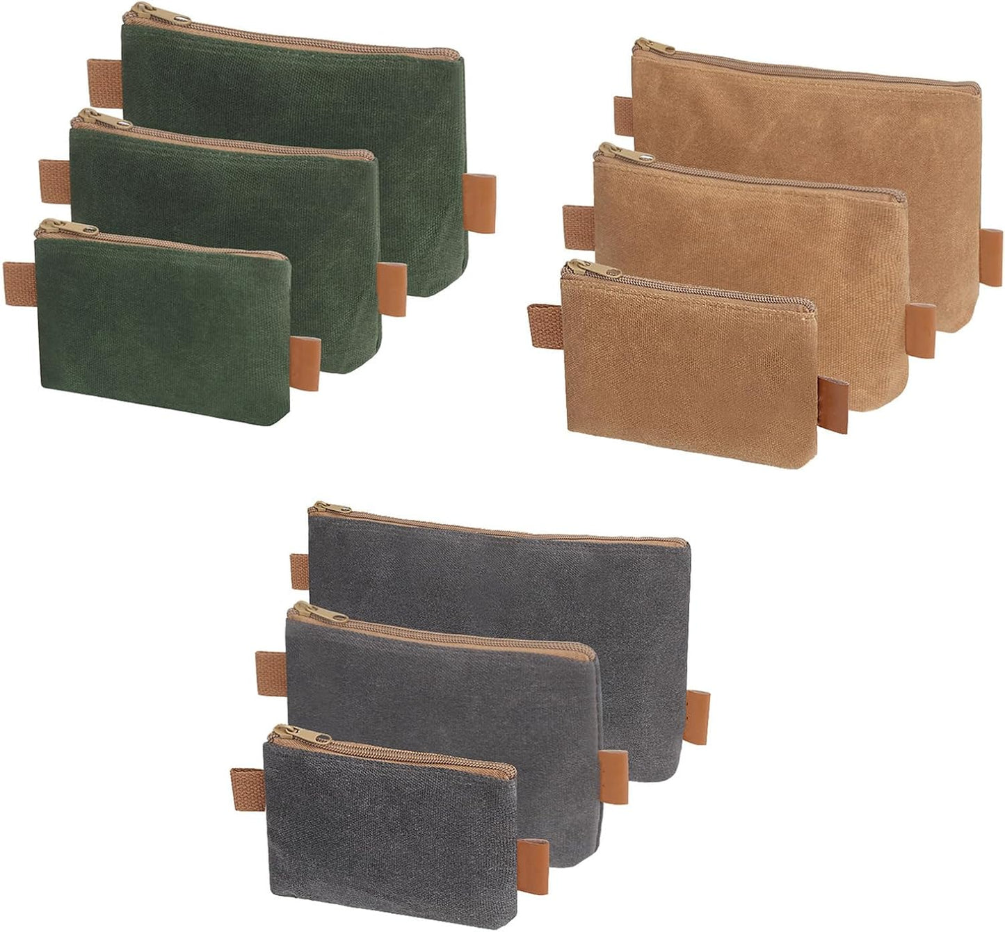  Sac à Outils En Toile étanche - Collection De 3 Pièces - Fermeture éclair - Organisateurs Pour Un Rangement Et Une Organisation Pratiques