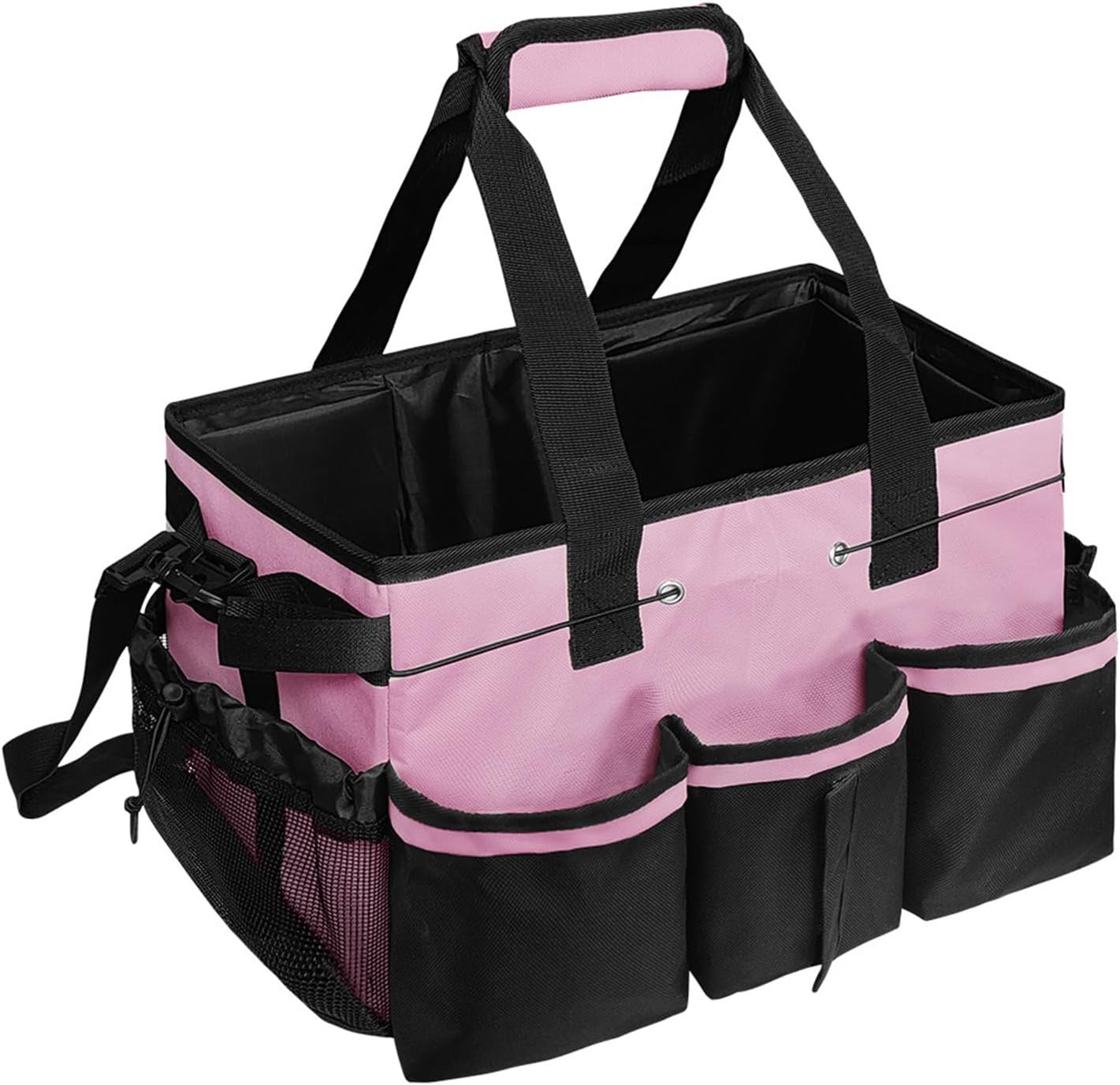  Porte-outils De Nettoyage Avec Côtés En Maille Et Poignées Renforcées, Sac à Outils Respirant Pour La Maison, L'automobile, Sac à Outils Multifonction