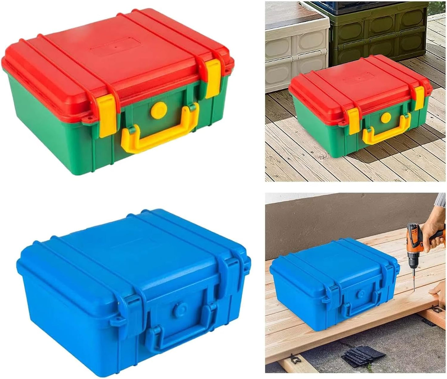  Organisateurs D'outils Conteneur De Stockage Construction Étanche À L'épreuve Poussière Pour Le Chantier Construction Garage D'atelier Utiliser La Boîte Outils Portable L'épreuve Des