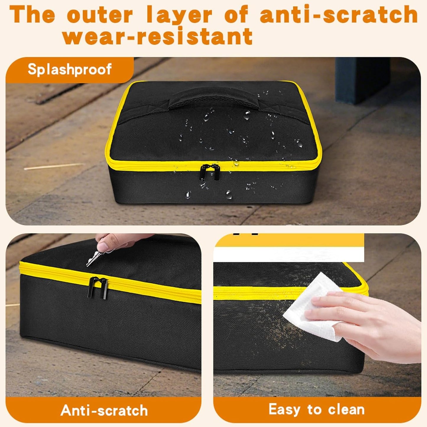  Étui De Rangement En Tissu Oxford Pour Ranger Batterie, Chargeurs, Disque De Coupe De Verre, étanche Angles Grinder Sacs à Outils Organisateurs D'atelier