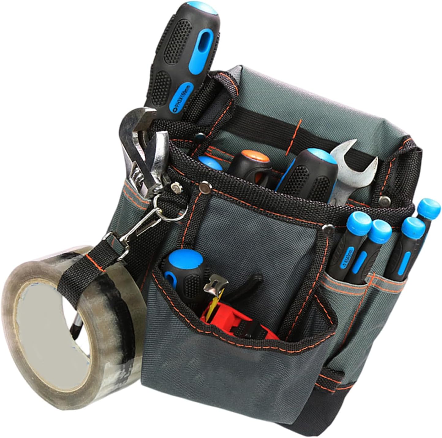  Sac à Outils Multifonction Avec Plusieurs Poches, Ceinture à Outils Réglable En Tissu Oxford Pour Une Organisation Efficace Des Outils, Ceinture En Tissu Oxford Avec Ajustement Réglable, Plusieurs