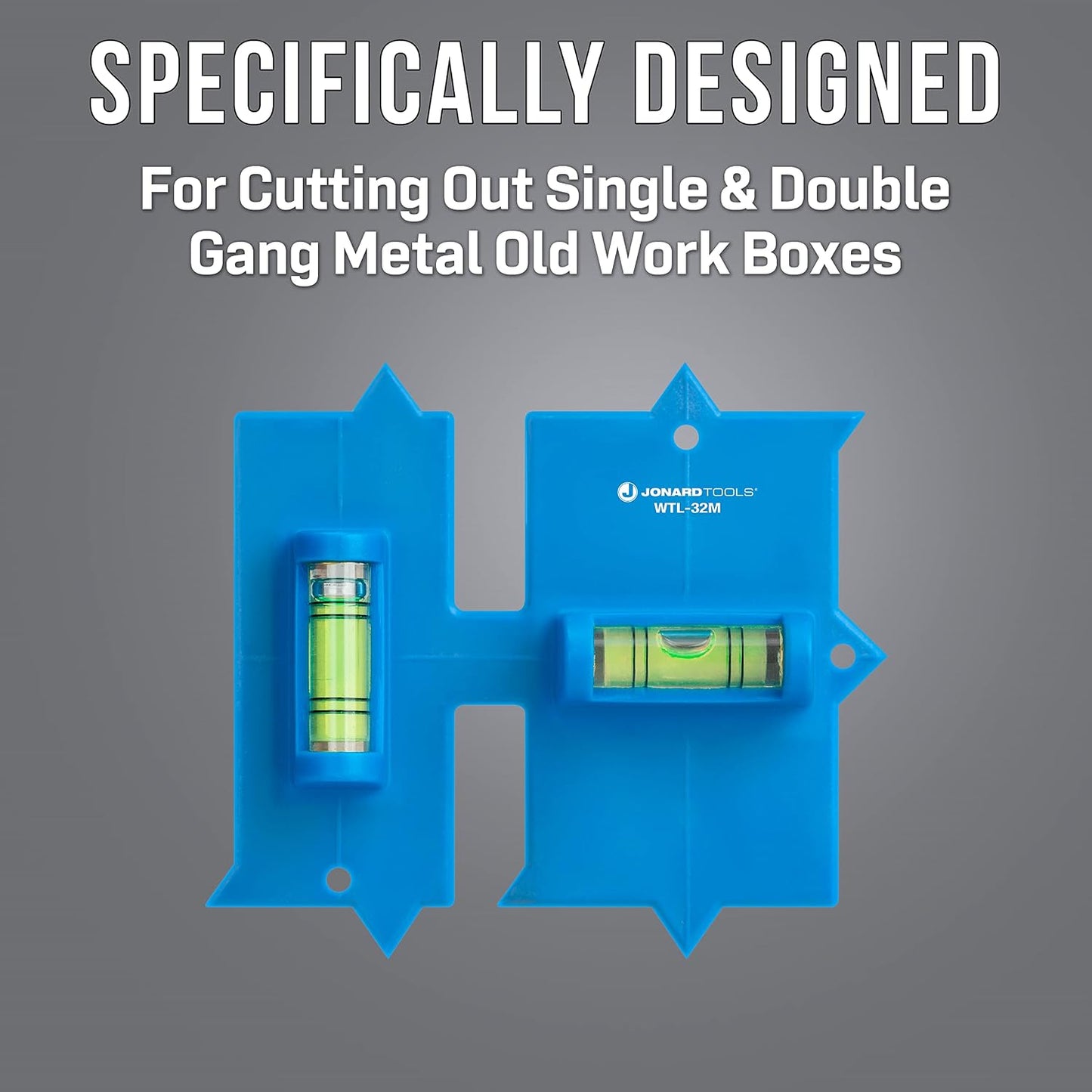  Jonard Tools WTL-32M Gabarit Et Niveau Pour Boîtes Métalliques à 1 Ou 2 Voies
