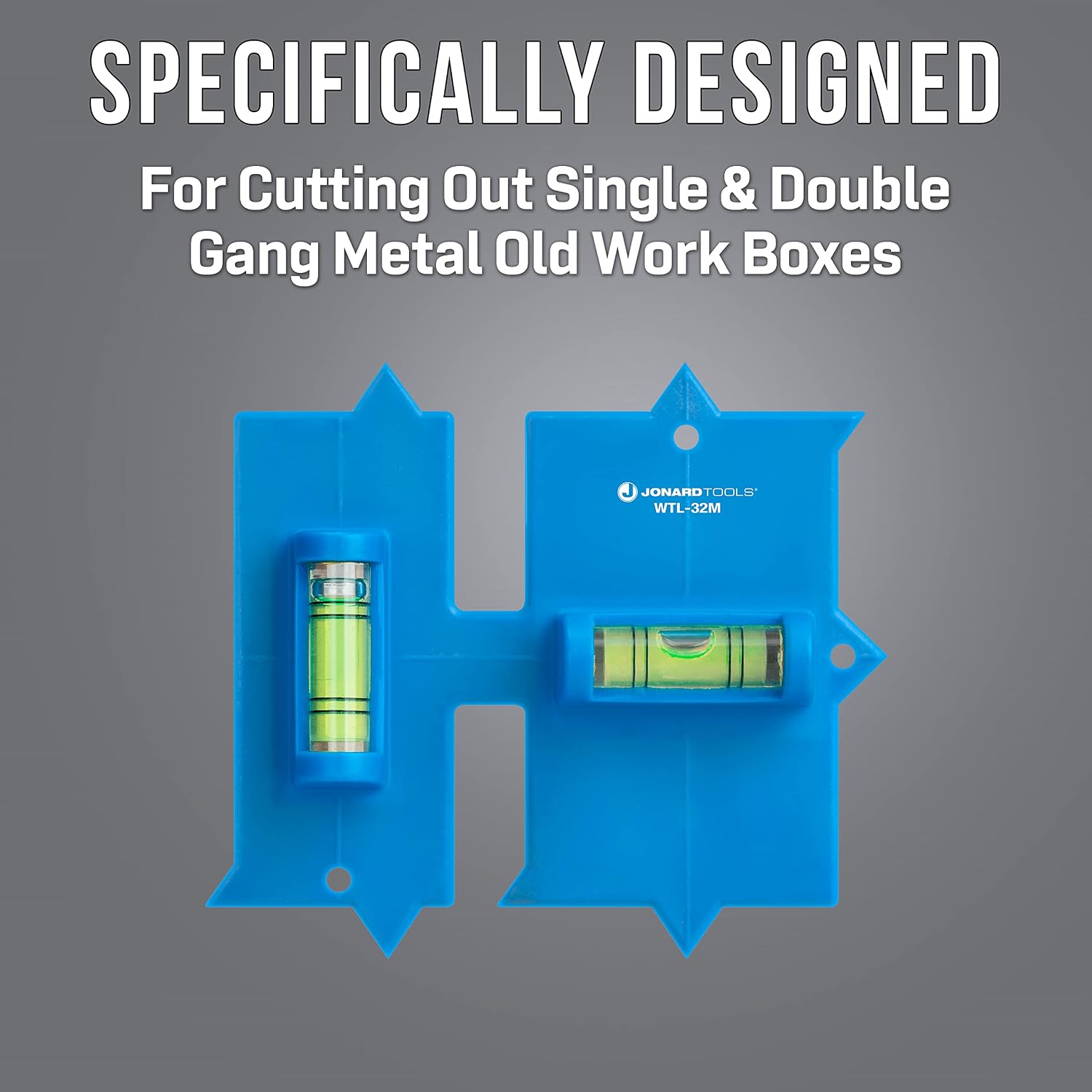 Jonard Tools WTL-32M Gabarit Et Niveau Pour Boîtes Métalliques à 1 Ou 2 Voies