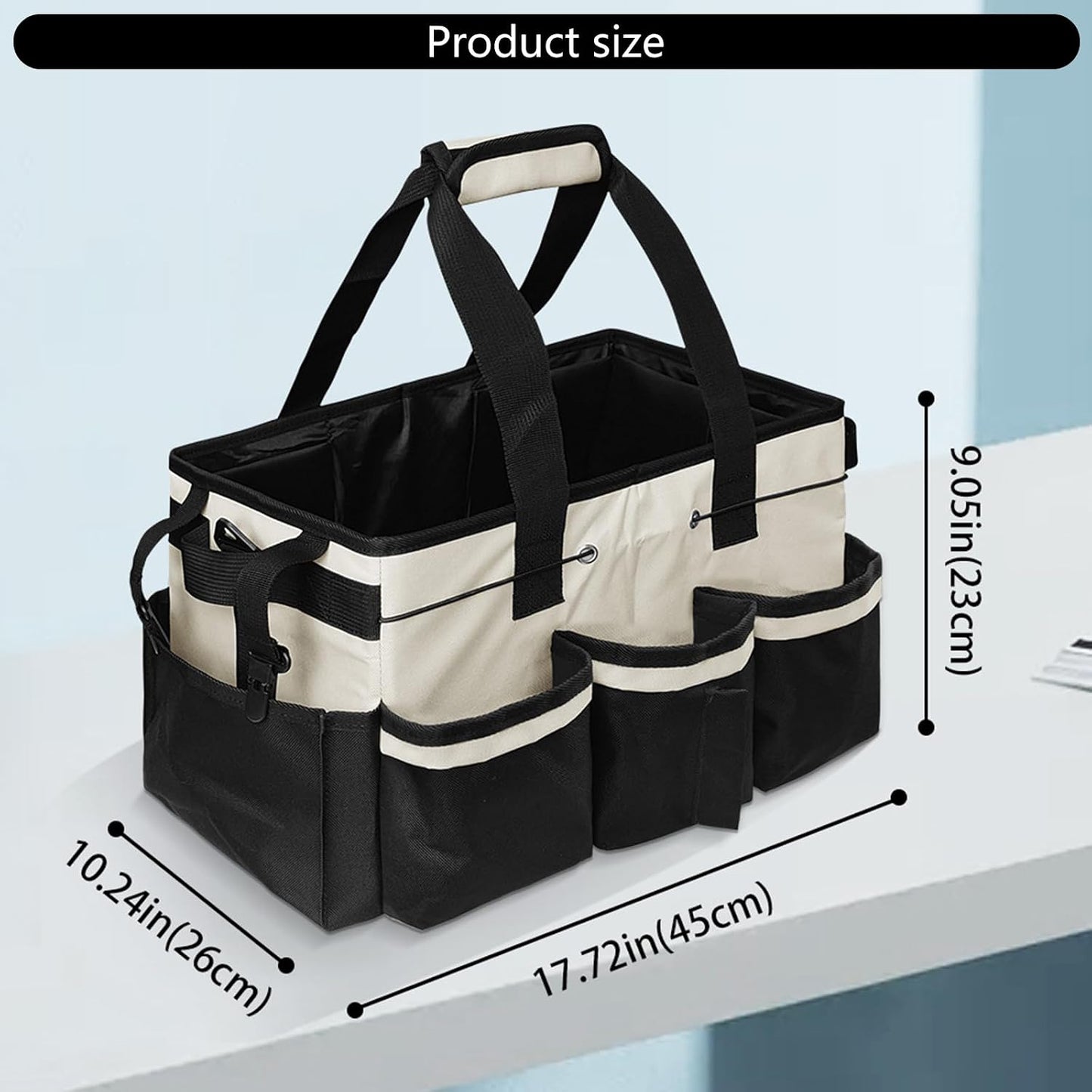  Sac De Rangement Pour Ustensiles De Nettoyage Avec Compartiments Intérieurs Imperméables Et Bien Pensés Pour Un Sac Bien Rangé Et Multifonctionnel
