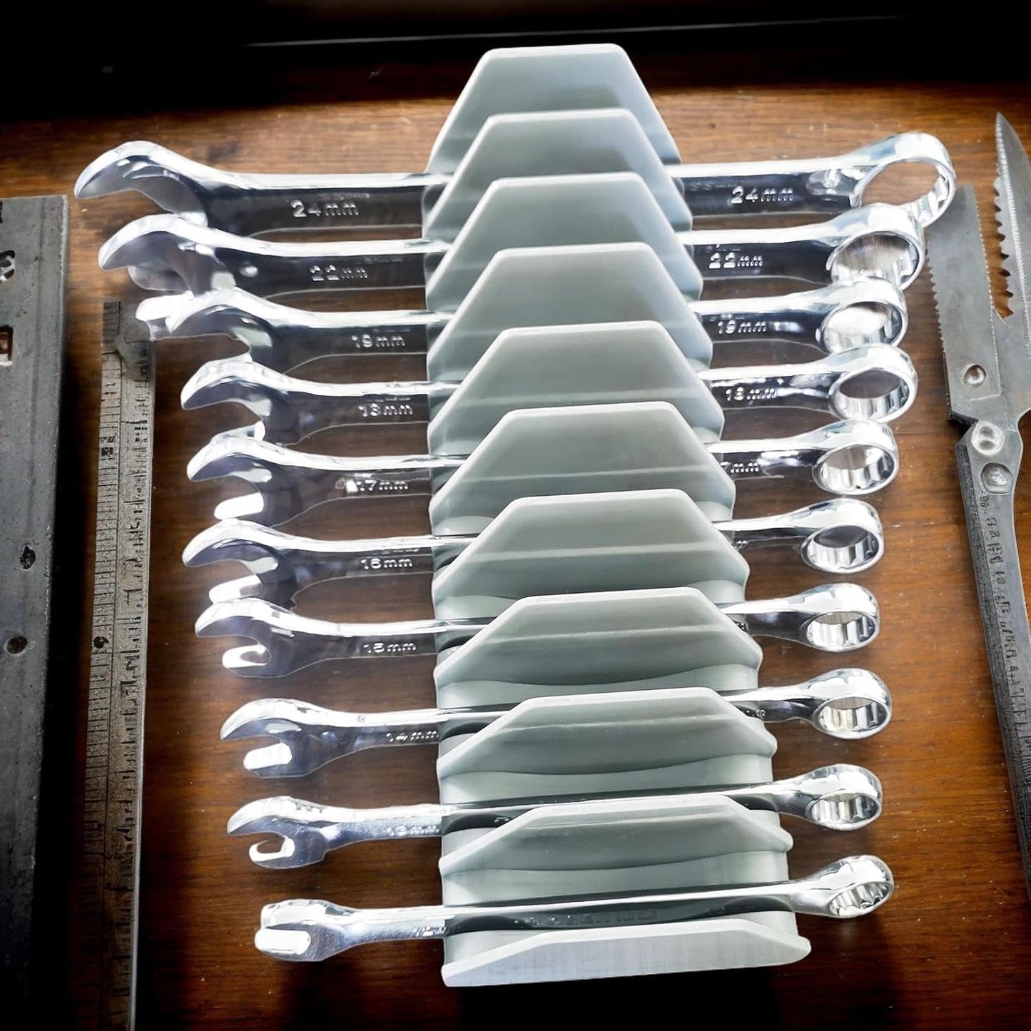  Organisateur De Clés Plates - Porte-Clés Et Organisateurs De Clés - Boîtier À 10 Fentes Avec Tiroir Pour Tournevis Et Étui À Extension Pour Garage Atelier Mécanique