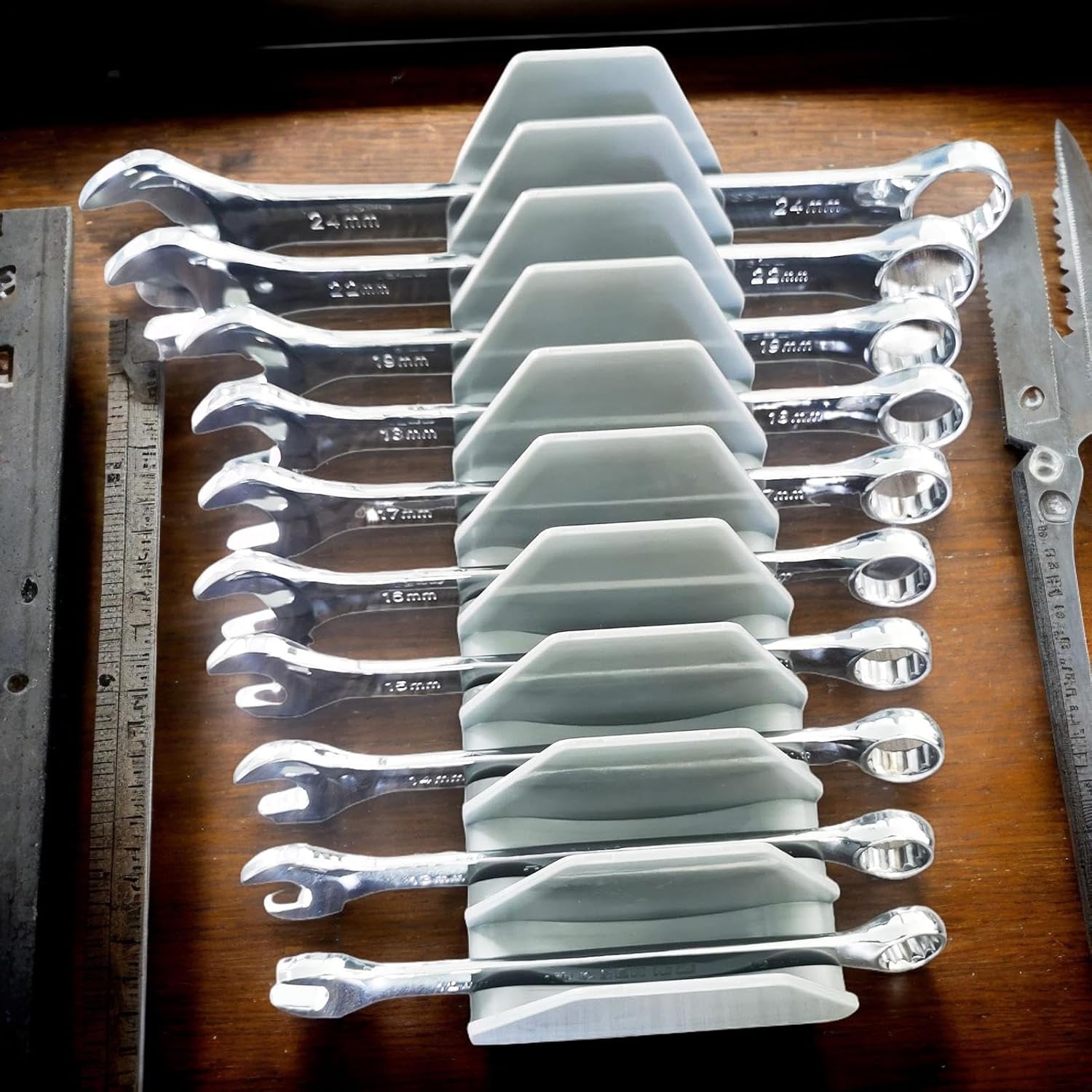  Organisateur De Clés Plates - Porte-Clés Et Organisateurs De Clés - Boîtier À 10 Fentes Avec Tiroir Pour Tournevis Et Étui À Extension Pour Garage Atelier Mécanique