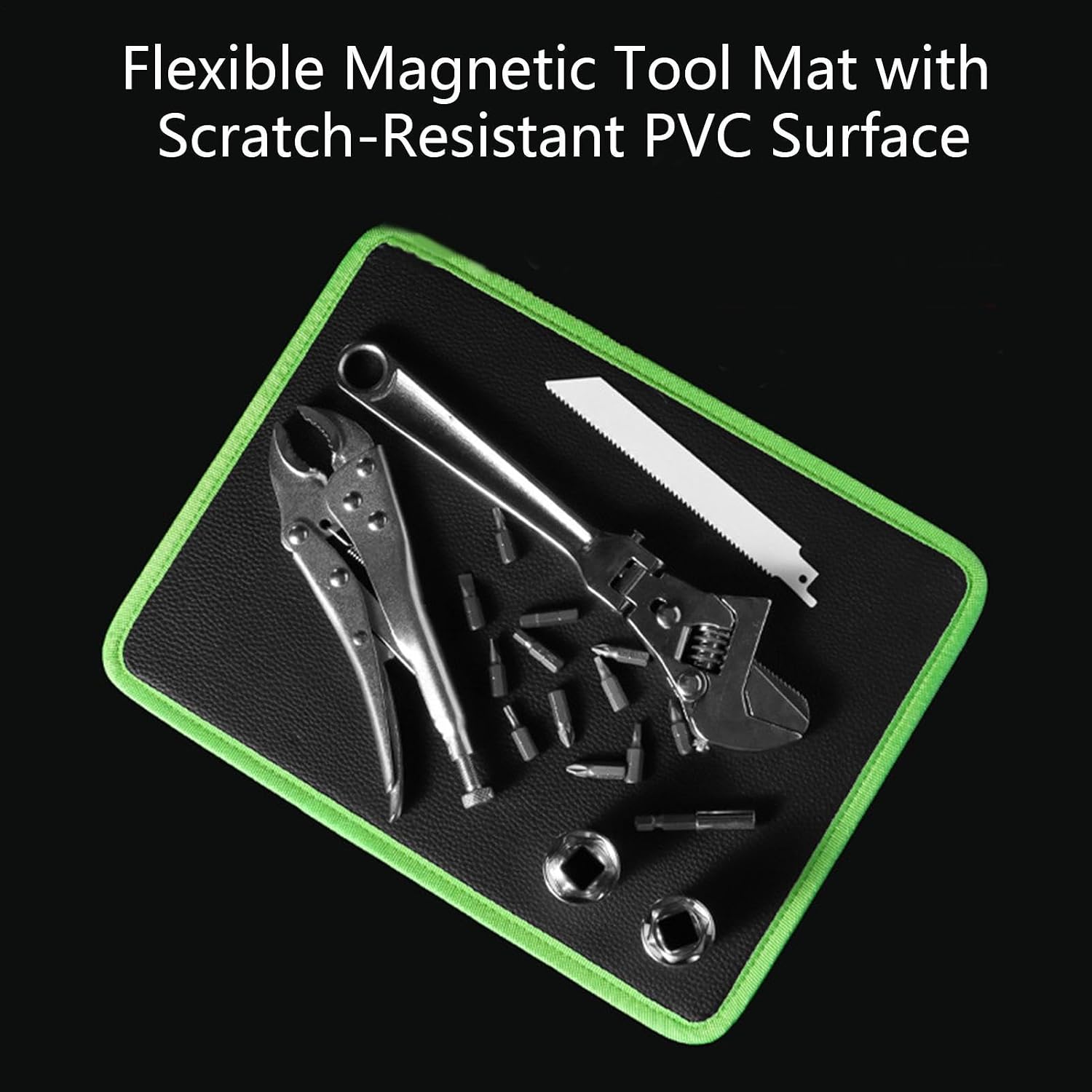  Tapis Magnétique à Outils - 32,3 X 24,8 X 0,7 Cm - Support Antidérapant - Pour Réparation Automobile, Atelier, Garage, Voiture, Construction, Projets électroniques, Bureau, Table