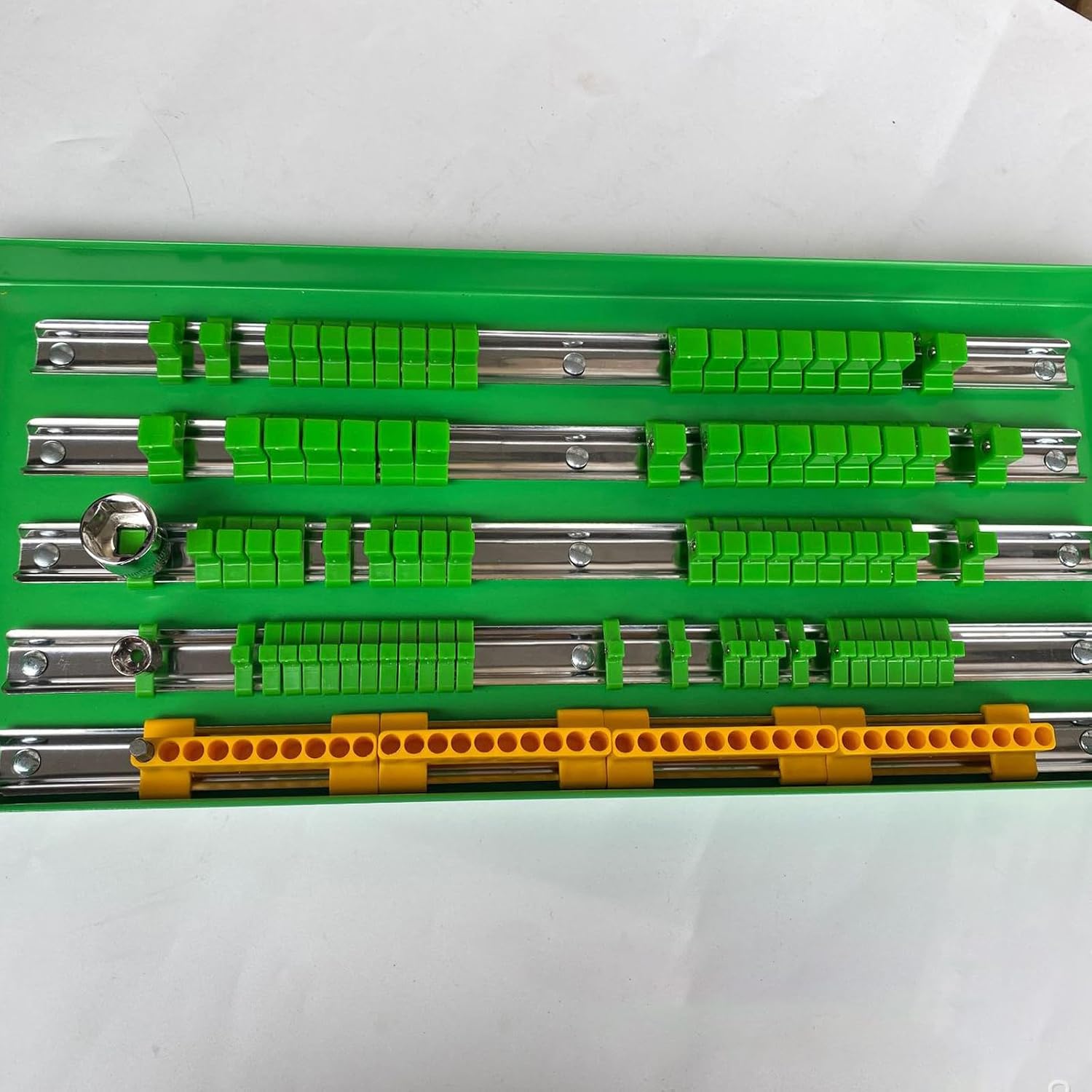  Organisateur De Douilles 1/4", 3/8", 1/2" Douilles Organisateur, Boîte à Outils, Tiroir, Porte-douilles