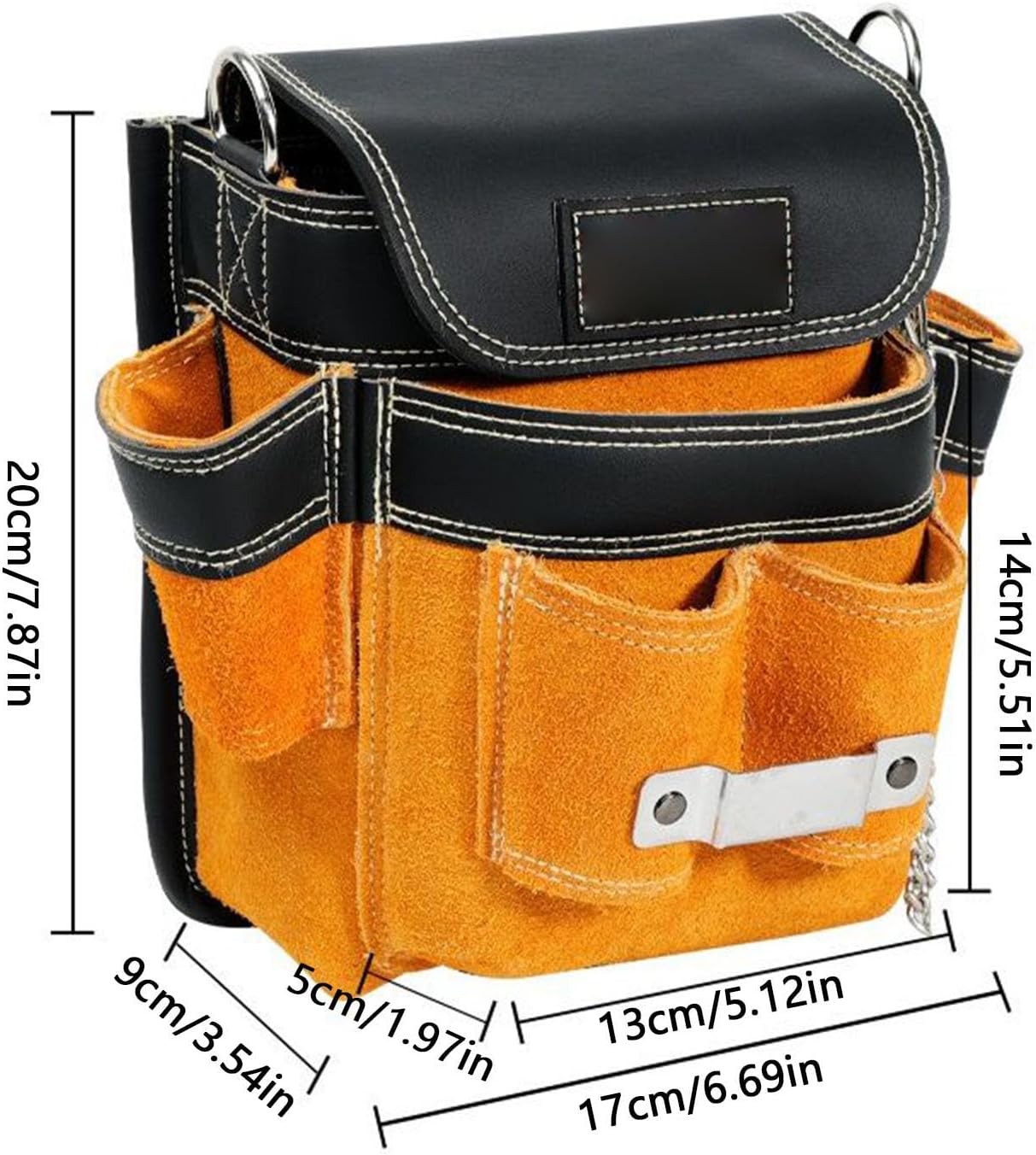  Pochette Porte-Outil, Banane Imperméable à Poches Multiples, Avec Bretelle Poches Multiples Pochette À Outils De Hanche Détachable, Pour Les Travaux De Construction, D'Électricité, De Maintenance, De