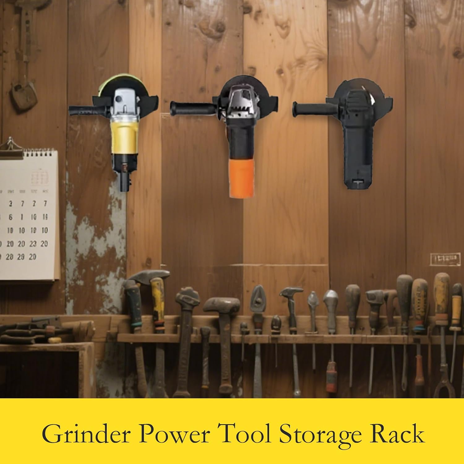  Power Tool Organizer, Metal Power Tool Shelf, Heavy-Duty Wear-Resistant Storage, Multifunctional Garage Storage For Angle Grinders, Polishing Machines, And Sanding Tools, 6x5x5CM/6.29x1.96x1.96
