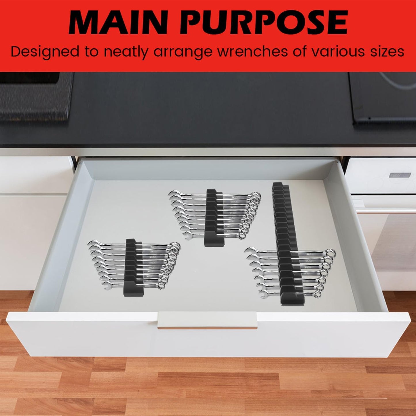  Ragyzity Lot De 40 Organiseurs De Clés, Support De Clés Pour Tiroir à Outils, Organiseur Modulaire Pour Boîte à Outils, Support De Clé Magnétique Pour Rangement De Clés, Noir