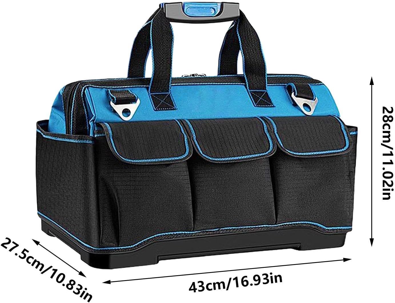 GENERIC Sac à Outils D'électricien Oxford Multi-poches - Grande Capacité - Sac à Outils électriques - Pour L'extérieur, Les Voyages, La Construction, La Réparation De Voiture, La Maison, Le Garage, Le Père