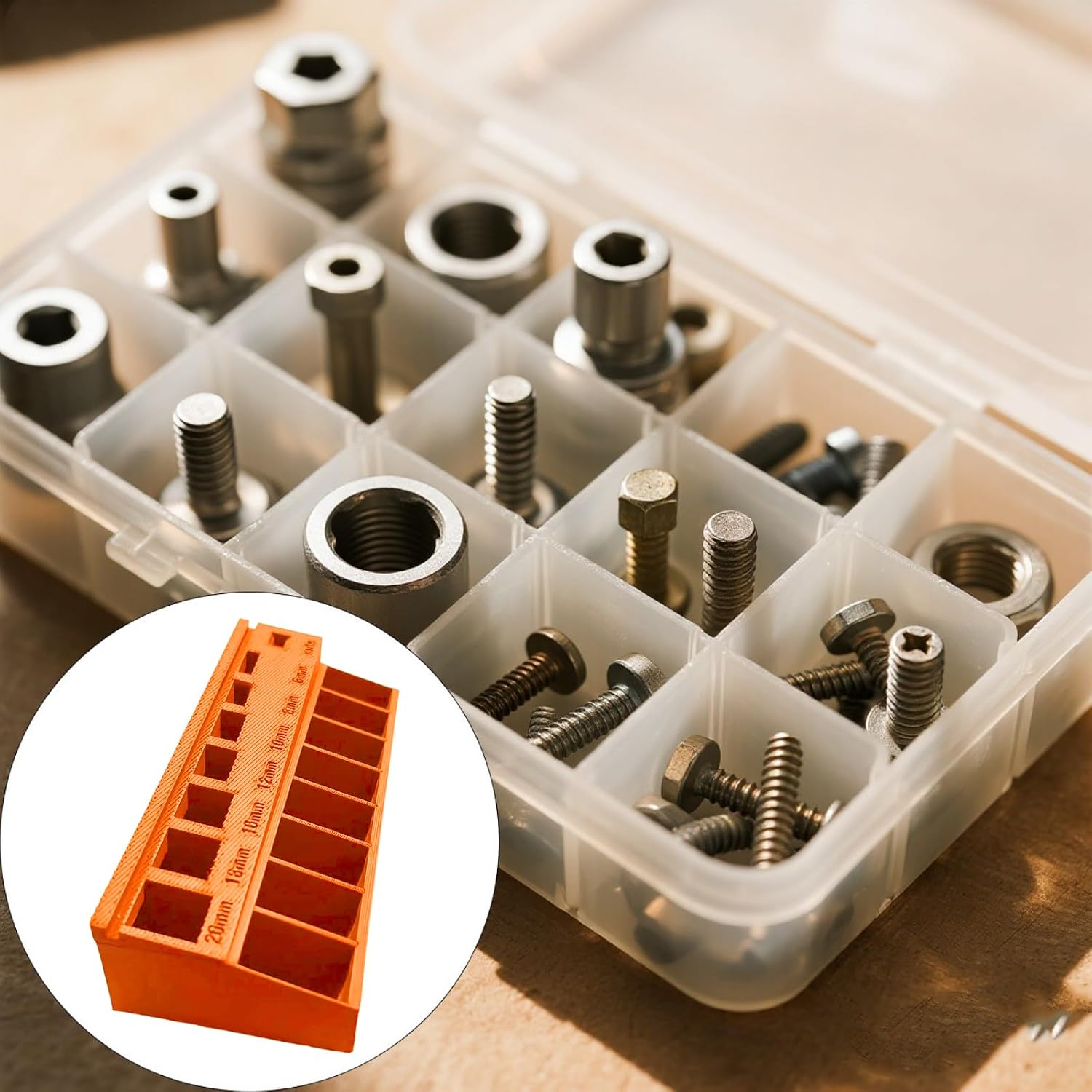  Boîte De Rangement Robuste Pour Vis, Séparateurs Prêts à L'emploi, Améliore L'organisation Des Outils D'atelier, Rangement Du Matériel Avec Plusieurs Compartiments