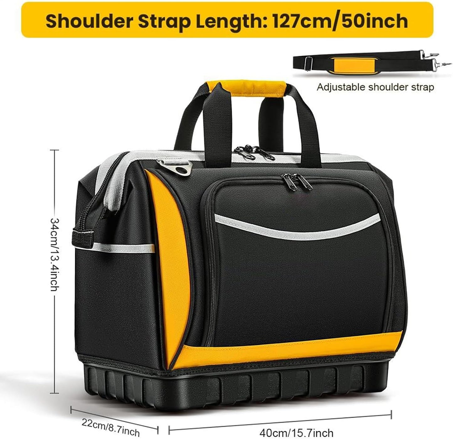 GENERIC Organisateur De Sac à Outils - Sac Pour électricien Multi-poches, Sac Imperméable à Dur, Construction De Matériaux , Réparations à Domicile, Utilisation De Garage, Rangement, P