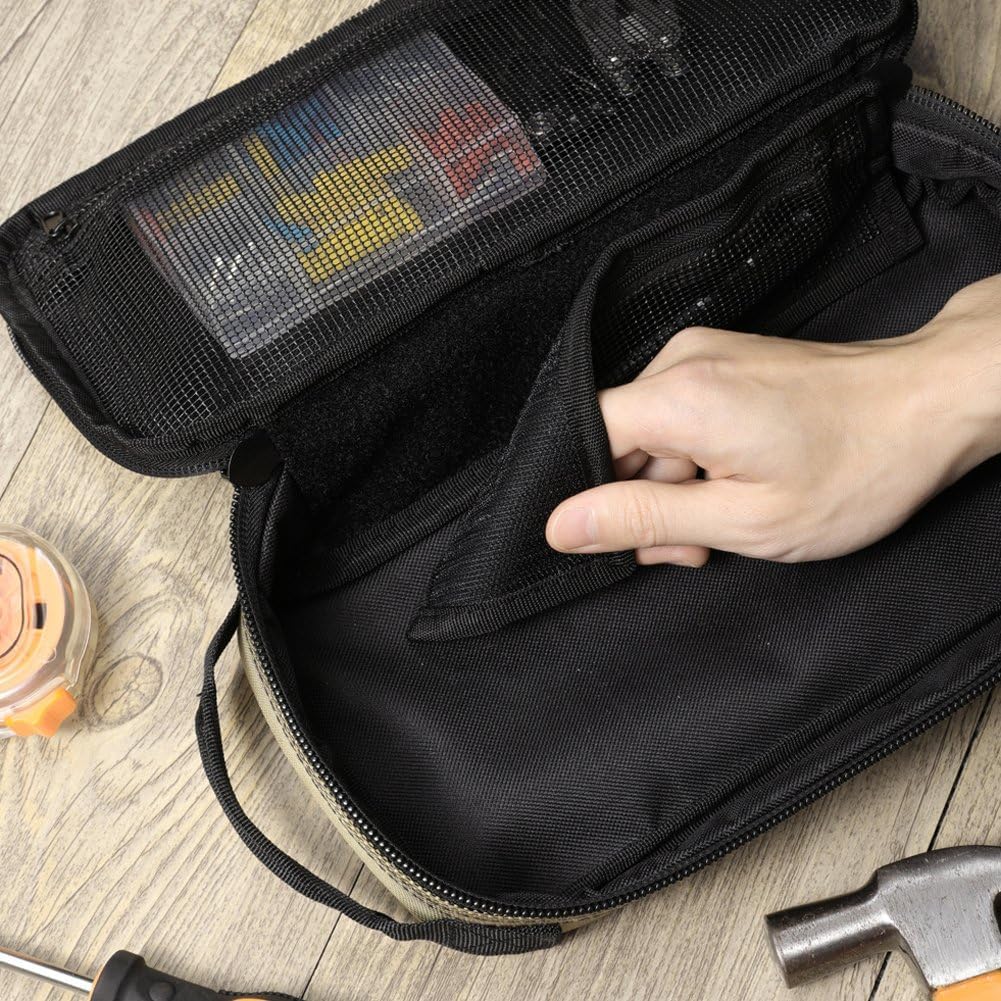  Pochette À Outils Oxford, De Rangement Portable Pour Outils, Pochette De Travail Zippée Avec Poignée Pour Électriciens, Électriciens Charpentiers Bricoleurs.