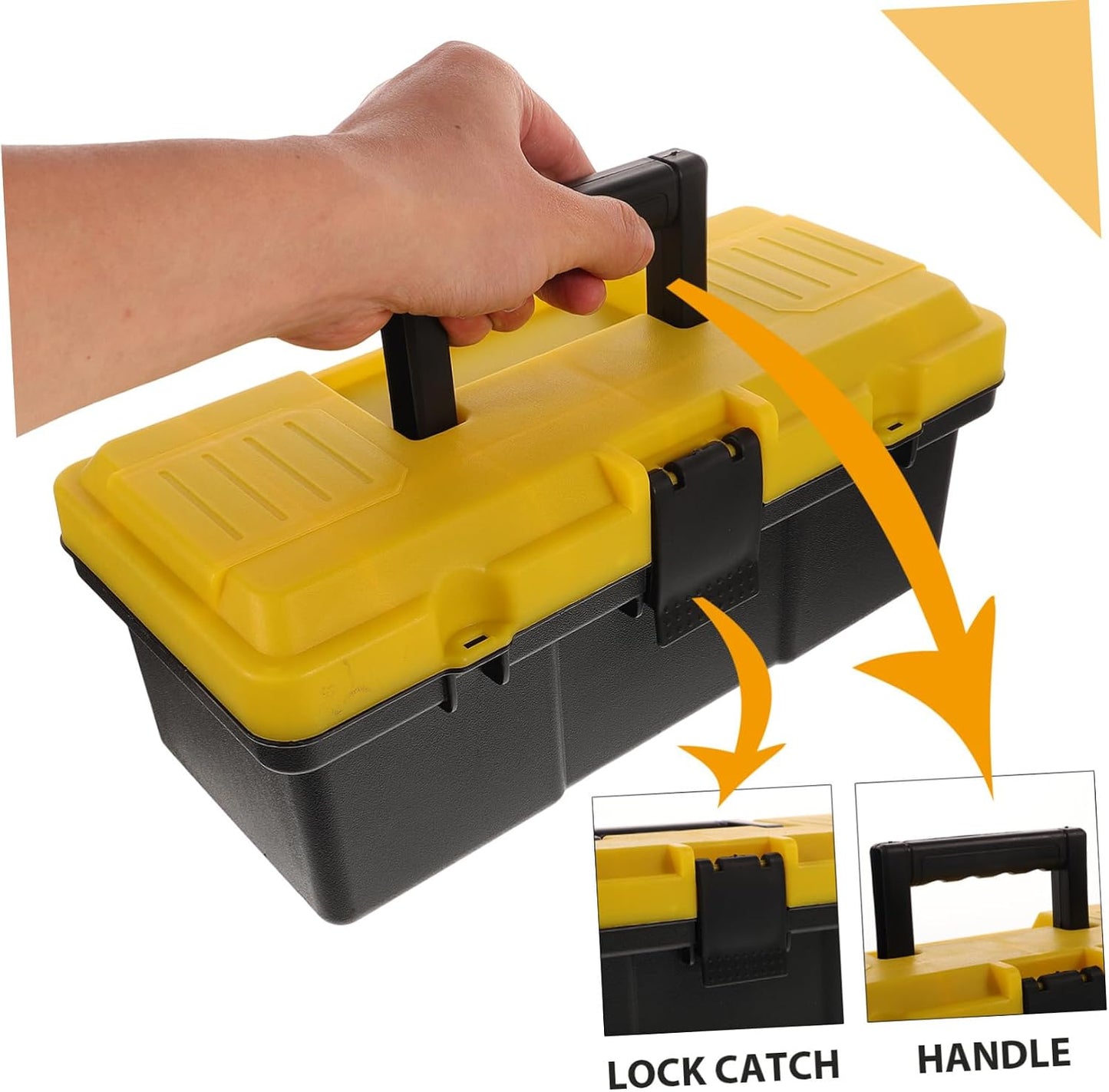  Angoily Boîte à Outils De Rangement En Plastique, Valise Portable Pour Voiture, Grosse Capacité, Prise En Main Confortable, Finition Soignée
