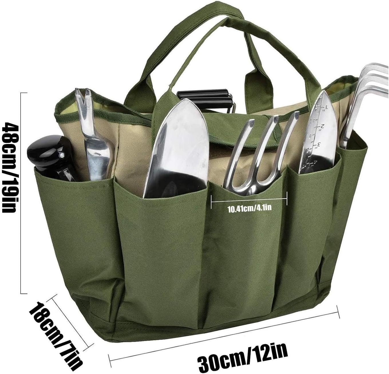 GENERIC Sac De Rangement Robuste, Organiseur D'outils De Jardinage, Utilitaire Avec Doublure Imperméable, Système De Poche, Sac De Transport Portable Avec Design Robuste, Entretien Extérieur Pour Truelles Et
