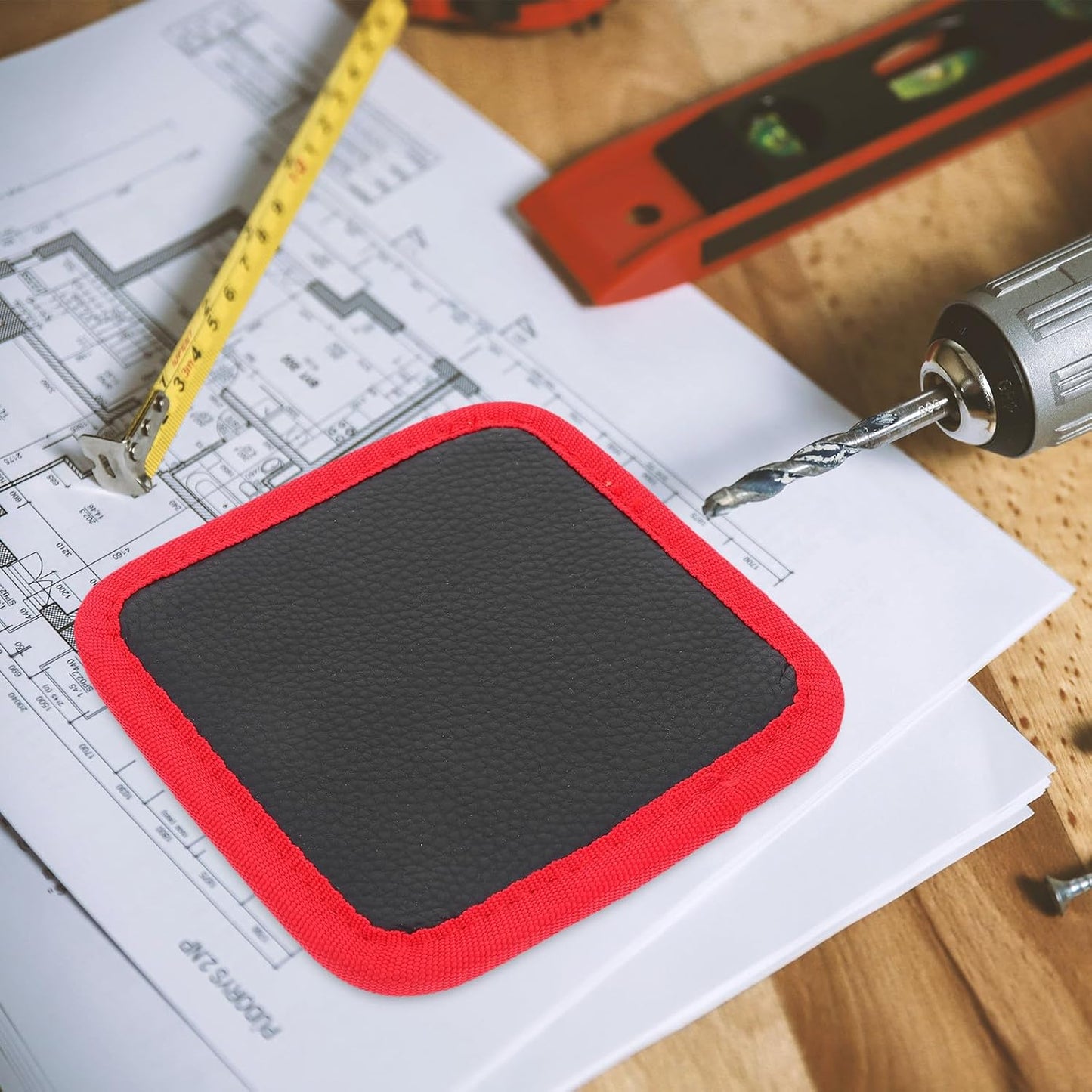  Angoily Tapis Magnétique Double Face Rouge Et Noir En Pu, Porte-vis Magnétique Compact Pour Rangement D’outils Et Pièces Métalliques, Plateau à Outils De Mécanicien Pratique Pour Atelier