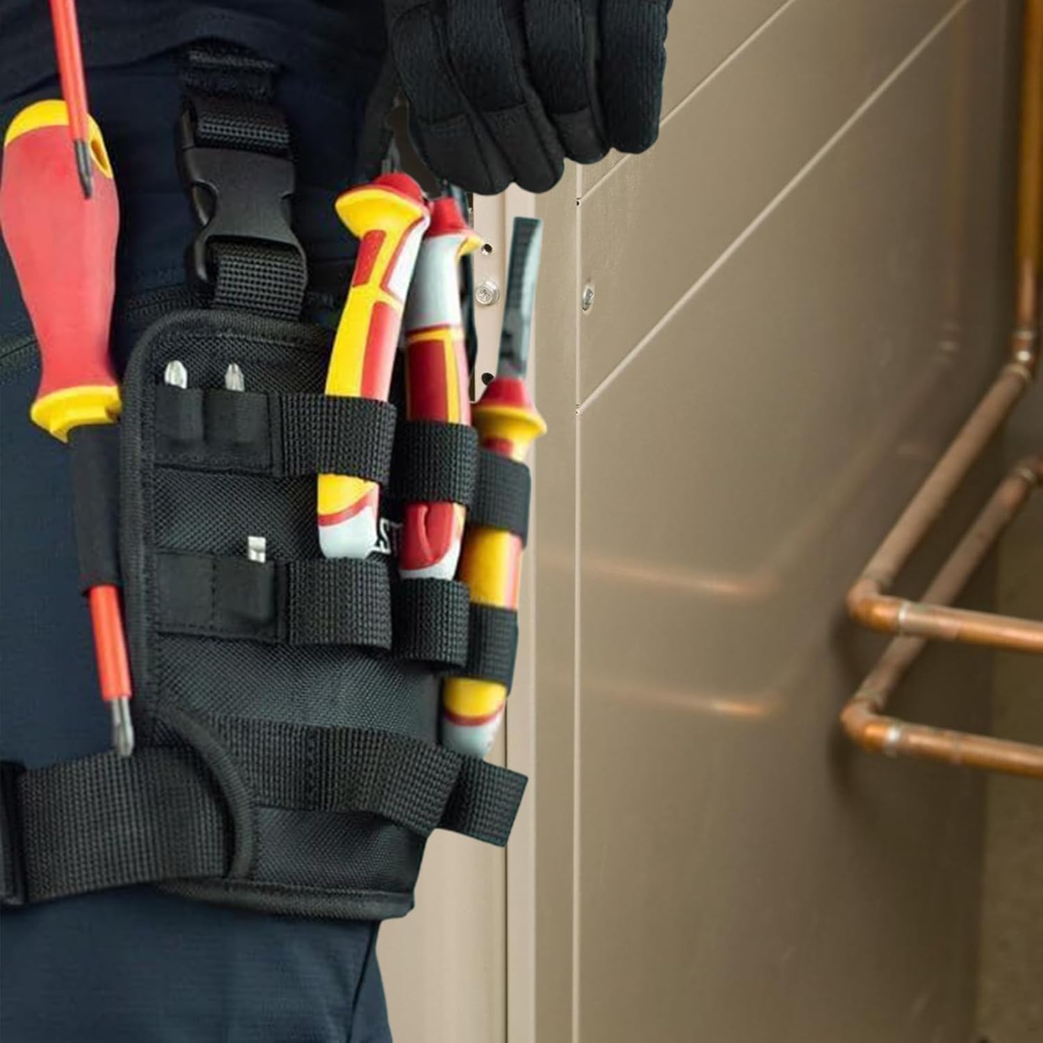  Ceinture À Outils Pour Hommes - Organisateur Pour Perceuse Électrique - Ceinture Porte-Outils De Jardinage - Pour Charpentiers Bricoleurs Techniciens Plombiers Atelier Garage Menuiserie