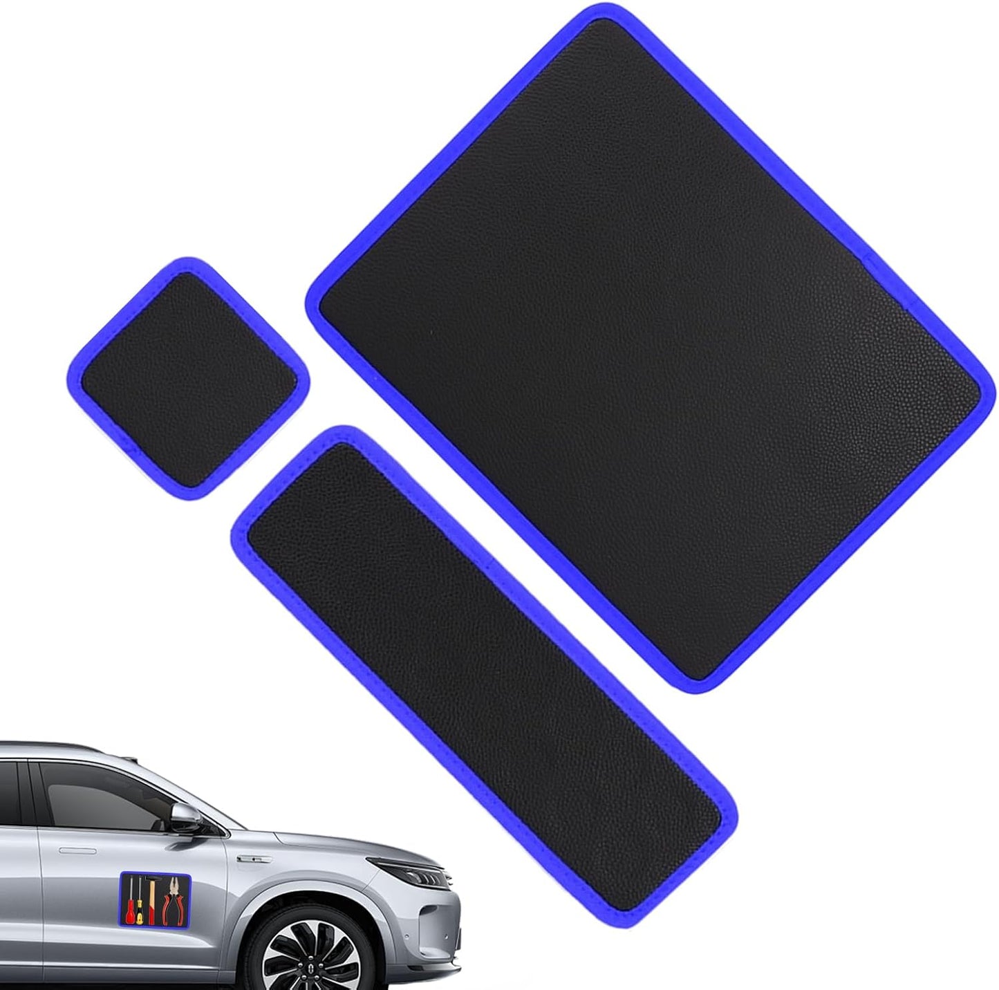  Lot De 3 Tapis Magnétiques Pour Outils De Mécanicien, Avec Couche De Protection En PVC, Porte-outils De Différentes Tailles, Pour Atelier Domestique, Réparation Automobile, Mécanique, électriciens Et