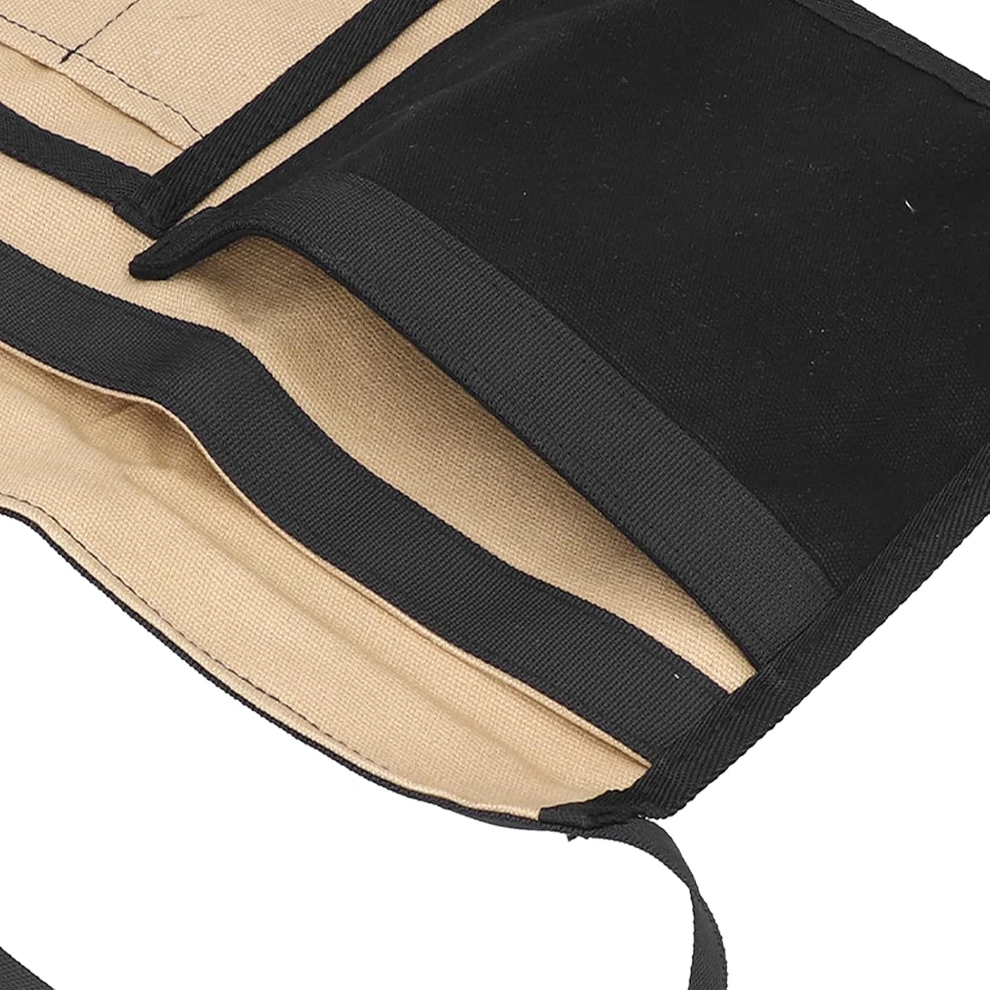  Sac à Outils Unilatéral En Tissu Oxford Résistant à L'usure, Organisateur D'outils De Jardin Réglable Pour Les Projets De Jardinage Et De Bricolage (Kaki Et Noir)