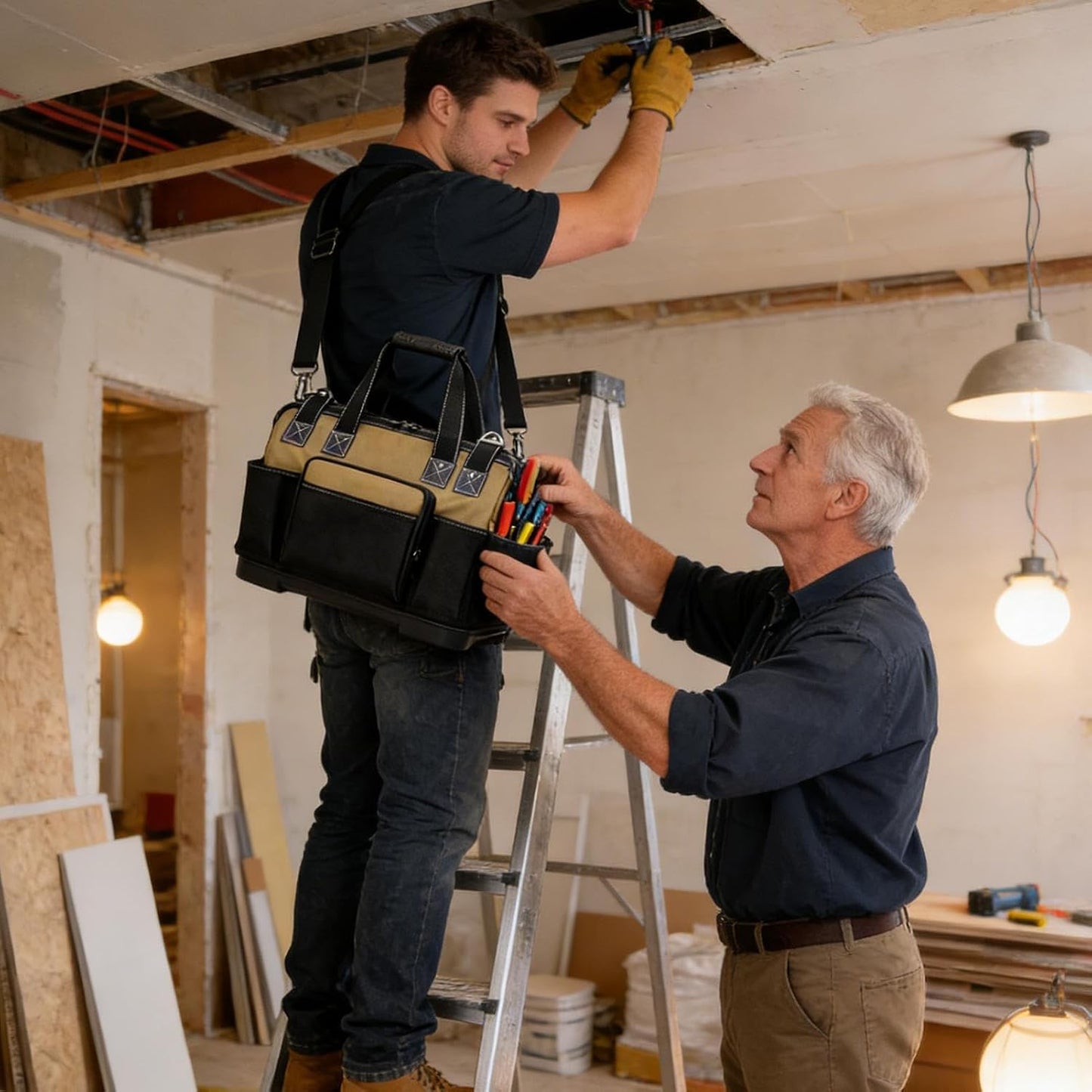 GENERIC Sacs De Rangement Pour Outils, Grande Capacité, étanche, Sac De Rangement Pour Outils D'électricien, Pour Charpentier, Architecte, Ingénieur, Atelier, Réparateur
